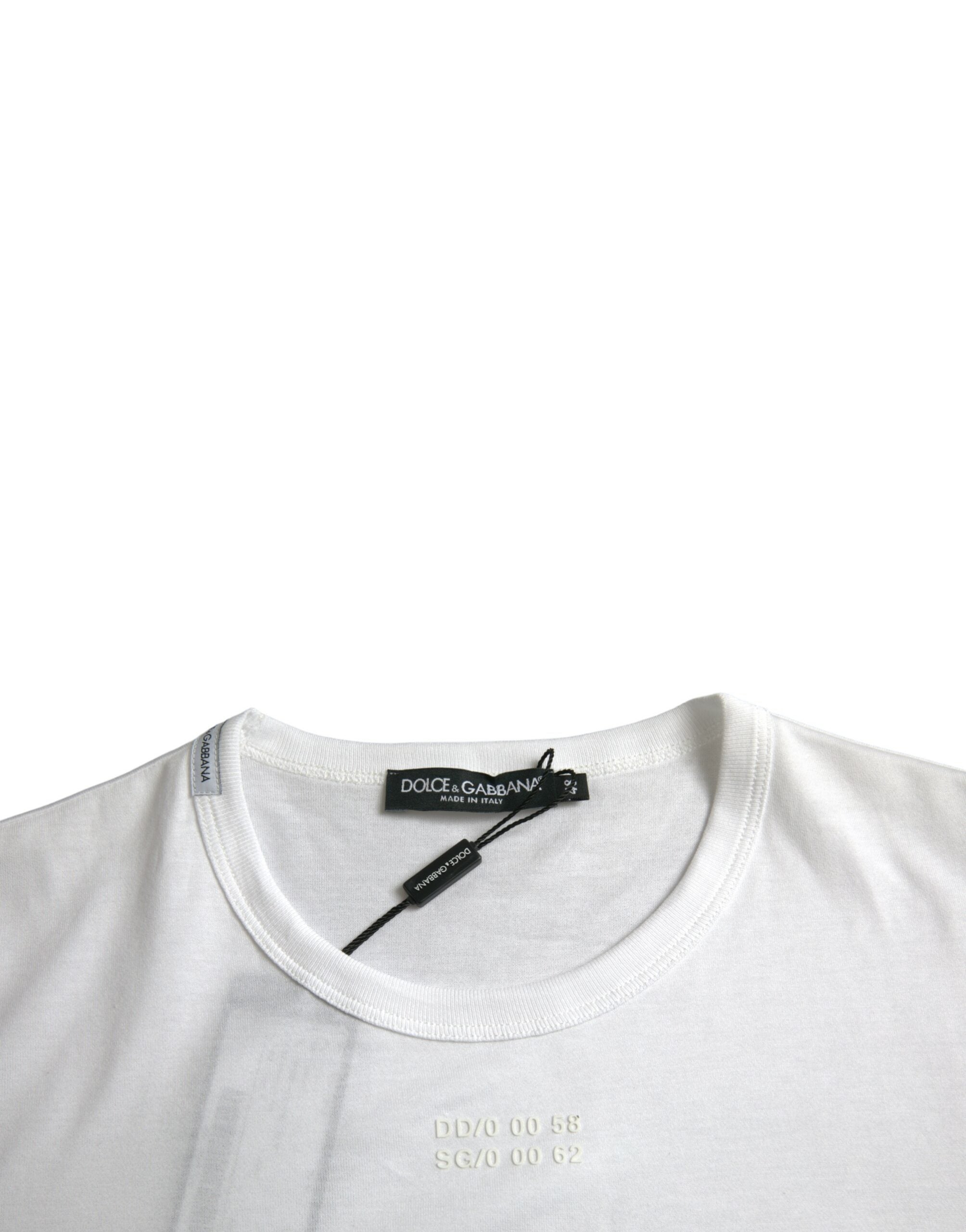 Dolce & Gabbana White Cotton Pocket Short Sleeve T-Shirt-3