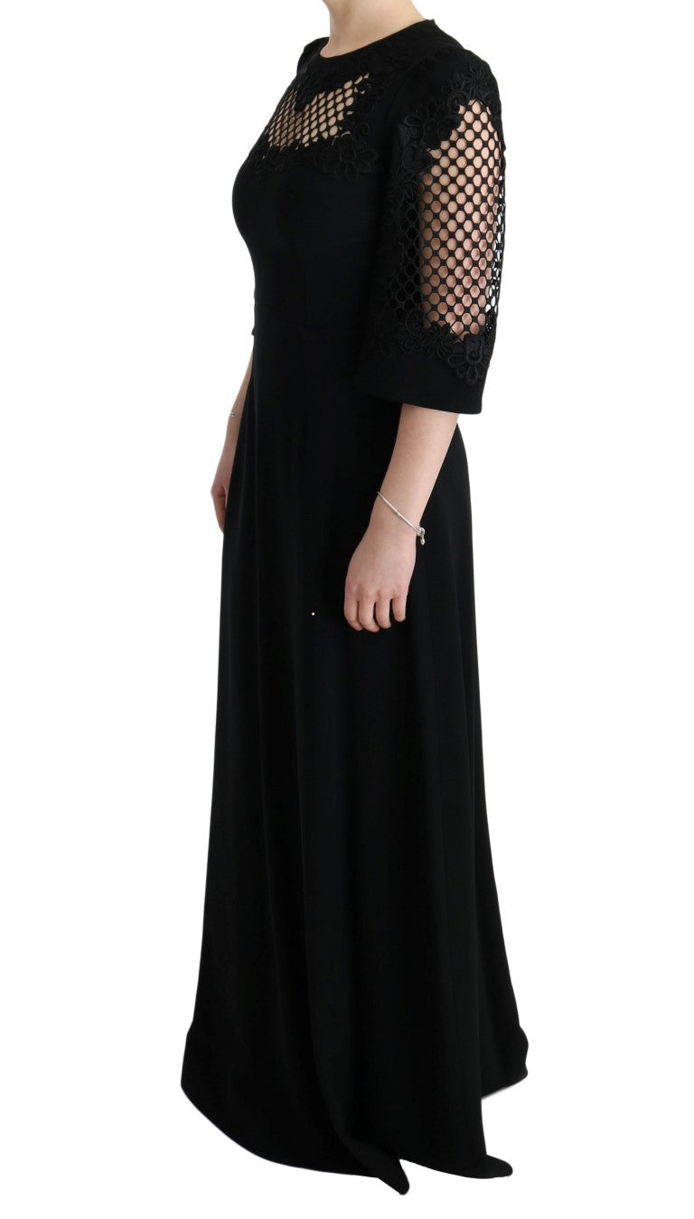 Dolce & Gabbana Black long stretch maxi dress in shift style-2
