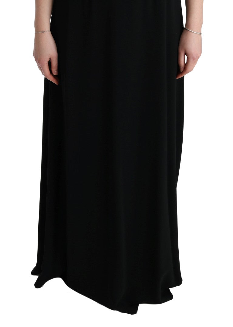 Dolce & Gabbana Black long stretch maxi dress in shift style-7