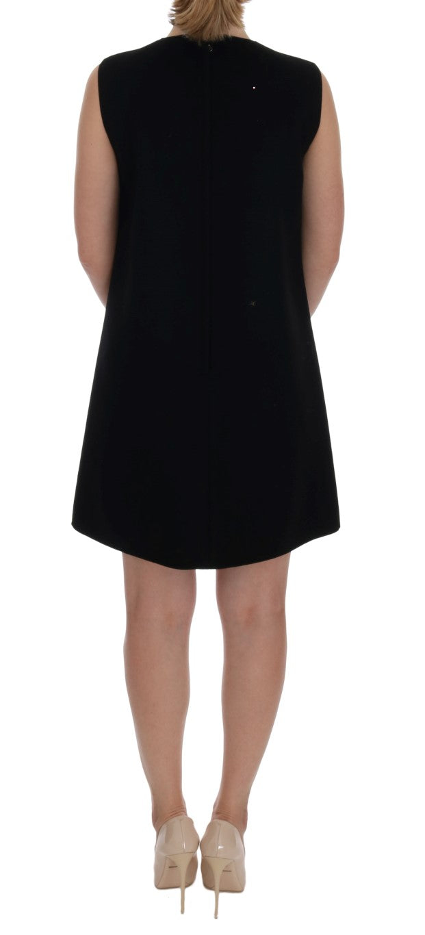 Vestido recto con cristales I AM A PRINCESS de Dolce & Gabbana en negro-3