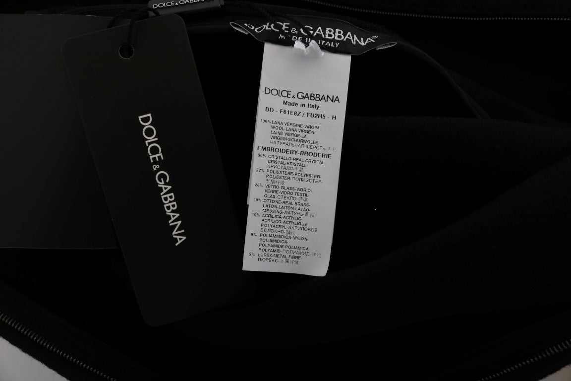 Vestido recto con cristales I AM A PRINCESS de Dolce & Gabbana en negro-8