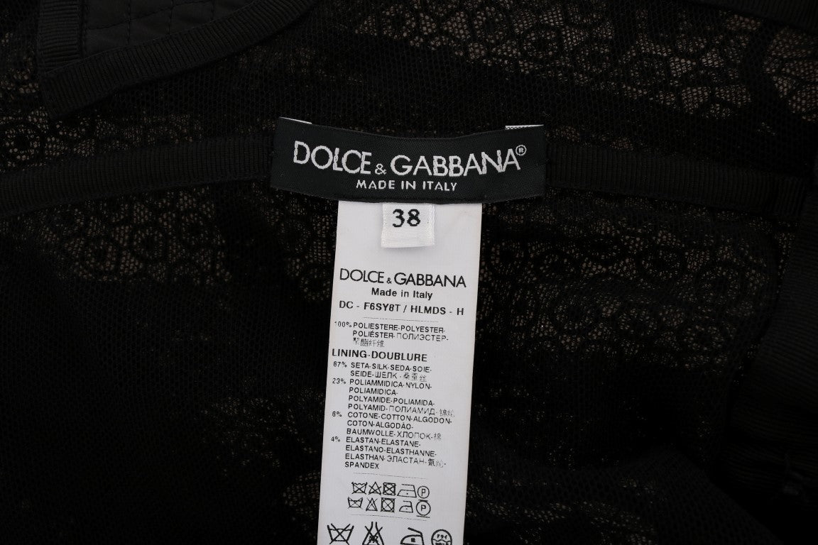 Dolce & Gabbana Black floral sheath dress -6