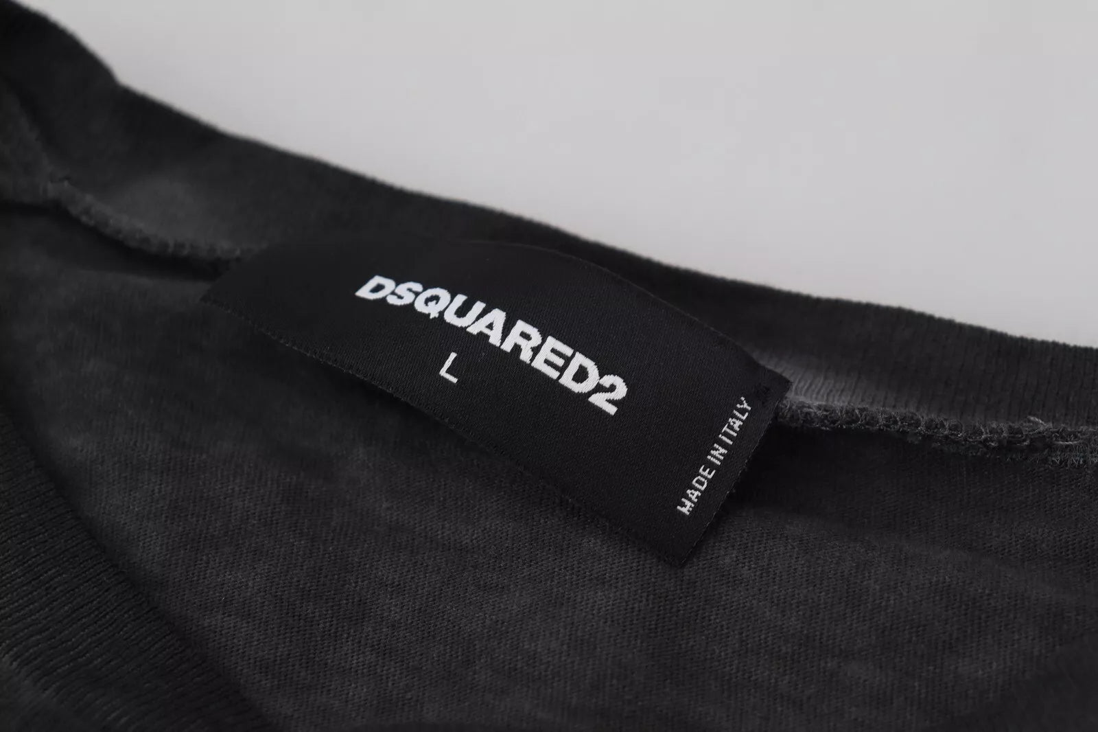 Suéter de manga larga de algodón y lino negro de Dsquared²-5