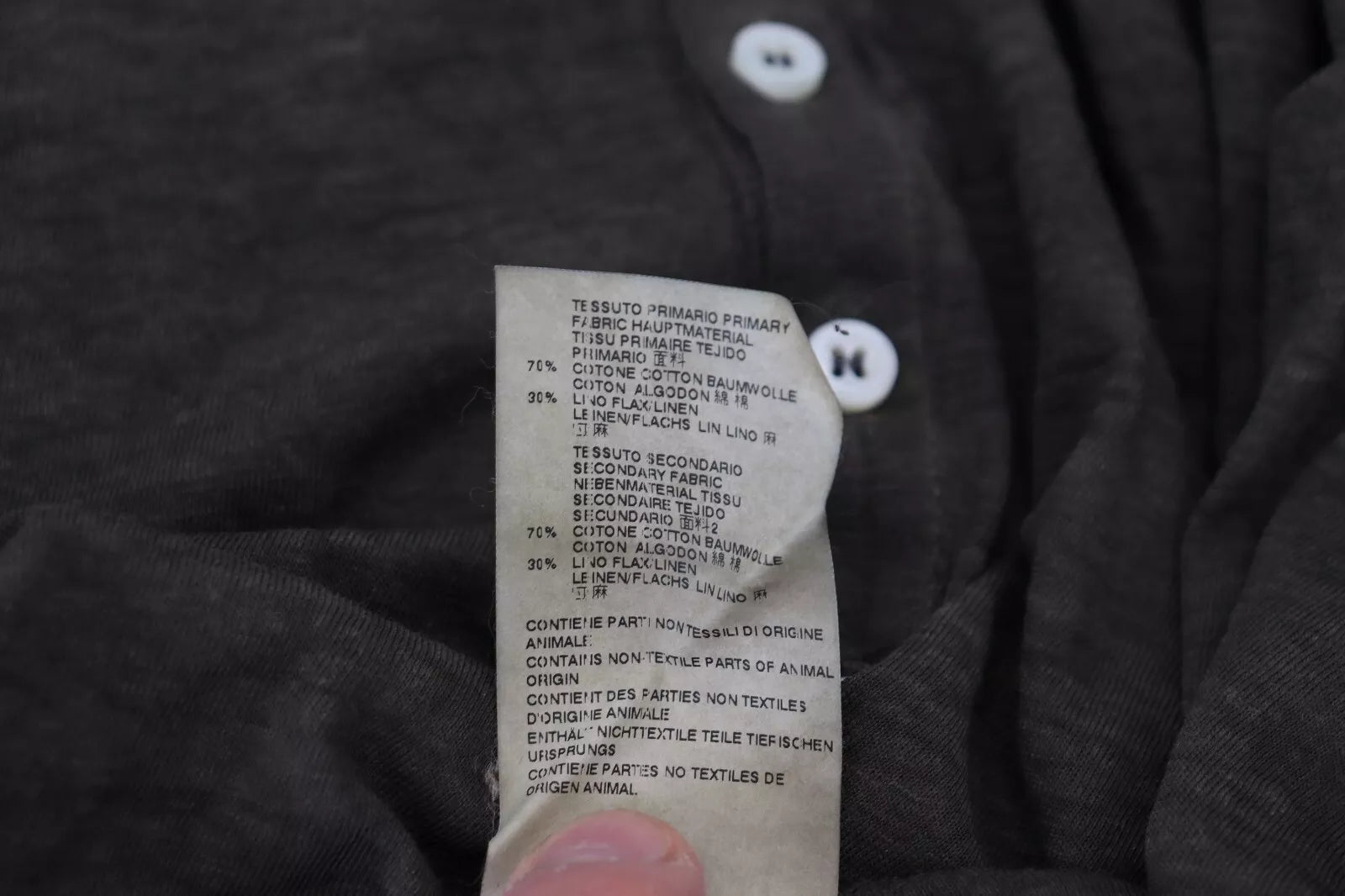 Dsquared² Grauer Baumwoll-Leinen Pullover mit langen Ärmeln-5