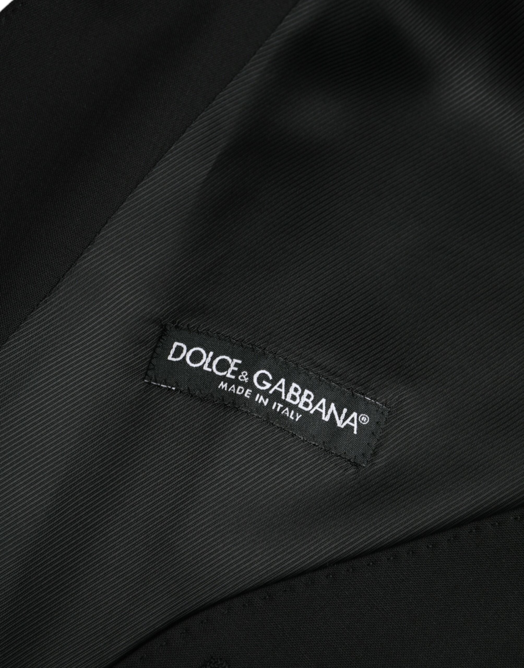 Dolce & Gabbana Schwarze Wolle Formal Dress Weste Weste-7