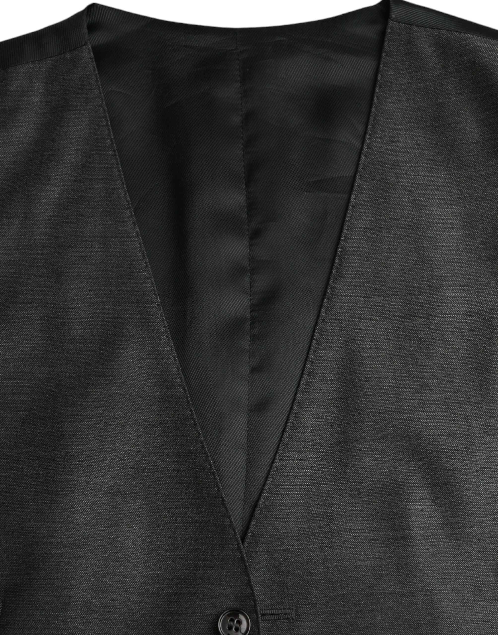 Dolce & Gabbana Graue Wolle Formelle Kleid Weste Weste-6
