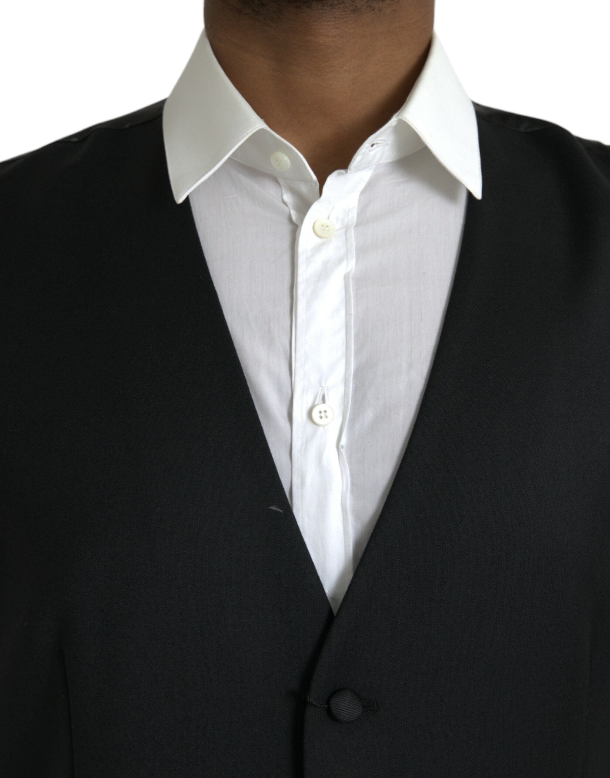 Dolce & Gabbana Black Silk Vest Dress Formal Vest-4