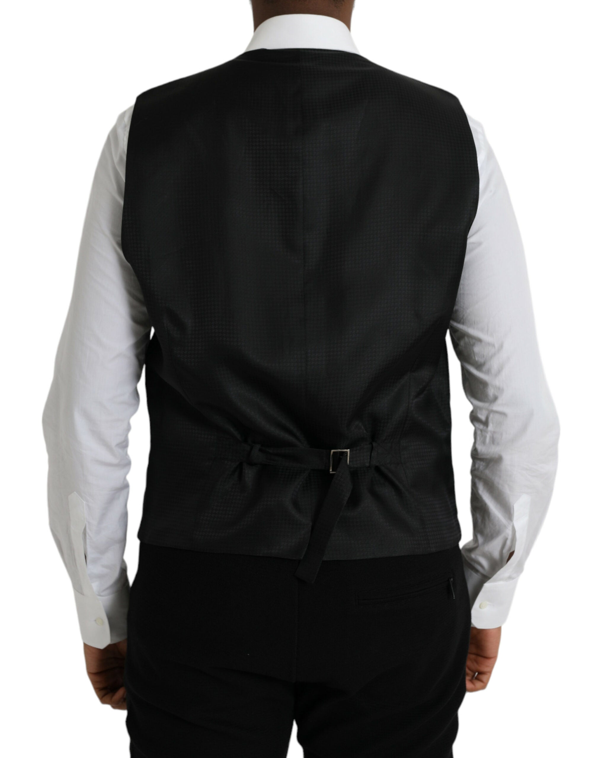 Dolce & Gabbana Schwarze Wollweste Kleid Formelle Weste-3