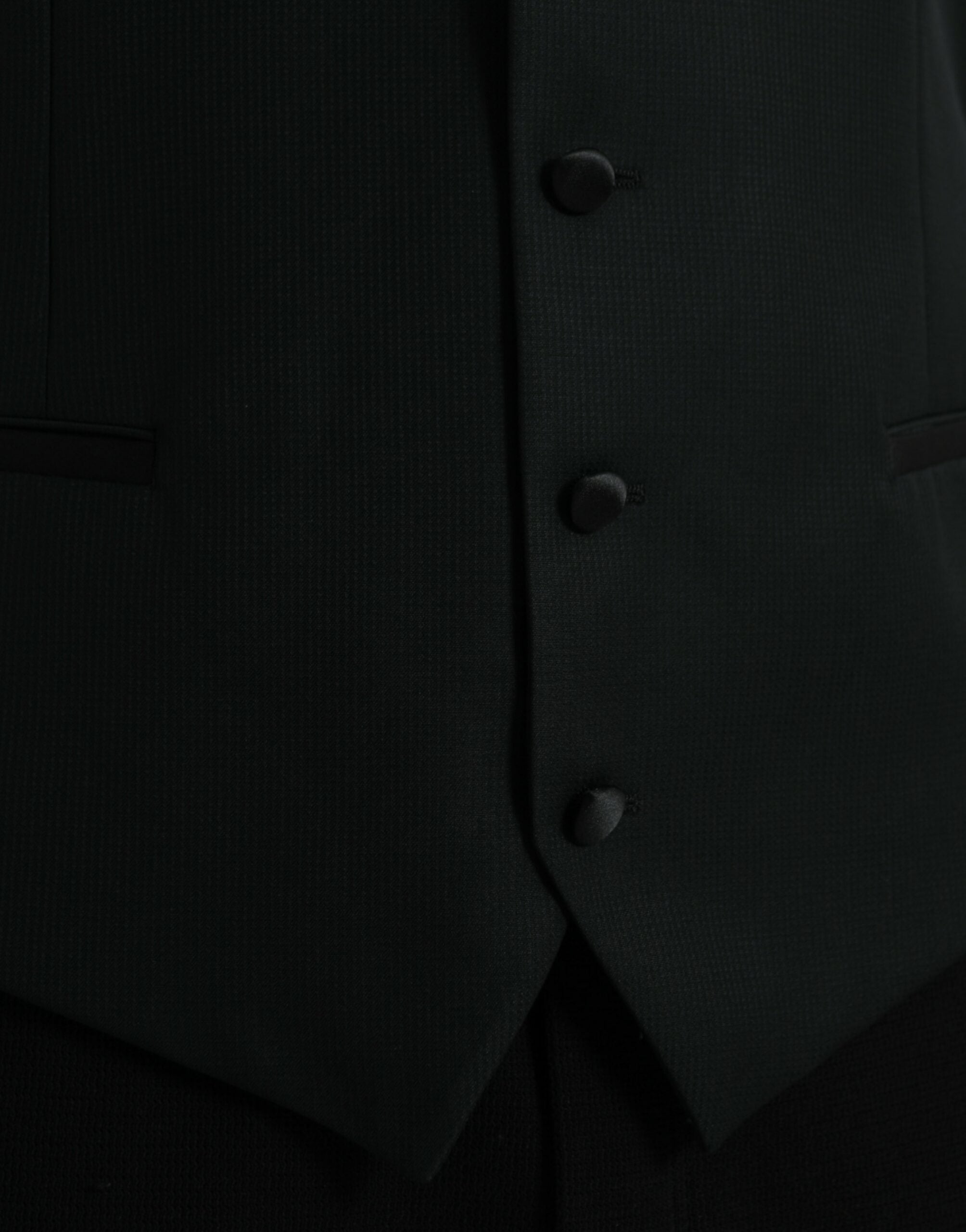 Dolce & Gabbana Schwarze Wollweste Kleid Formelle Weste-5
