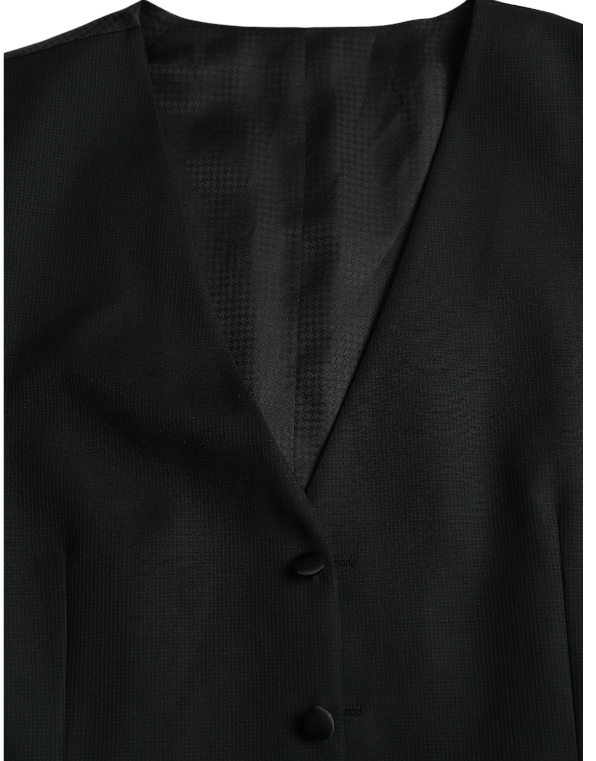 Dolce & Gabbana Schwarze Wollweste Kleid Formelle Weste-6