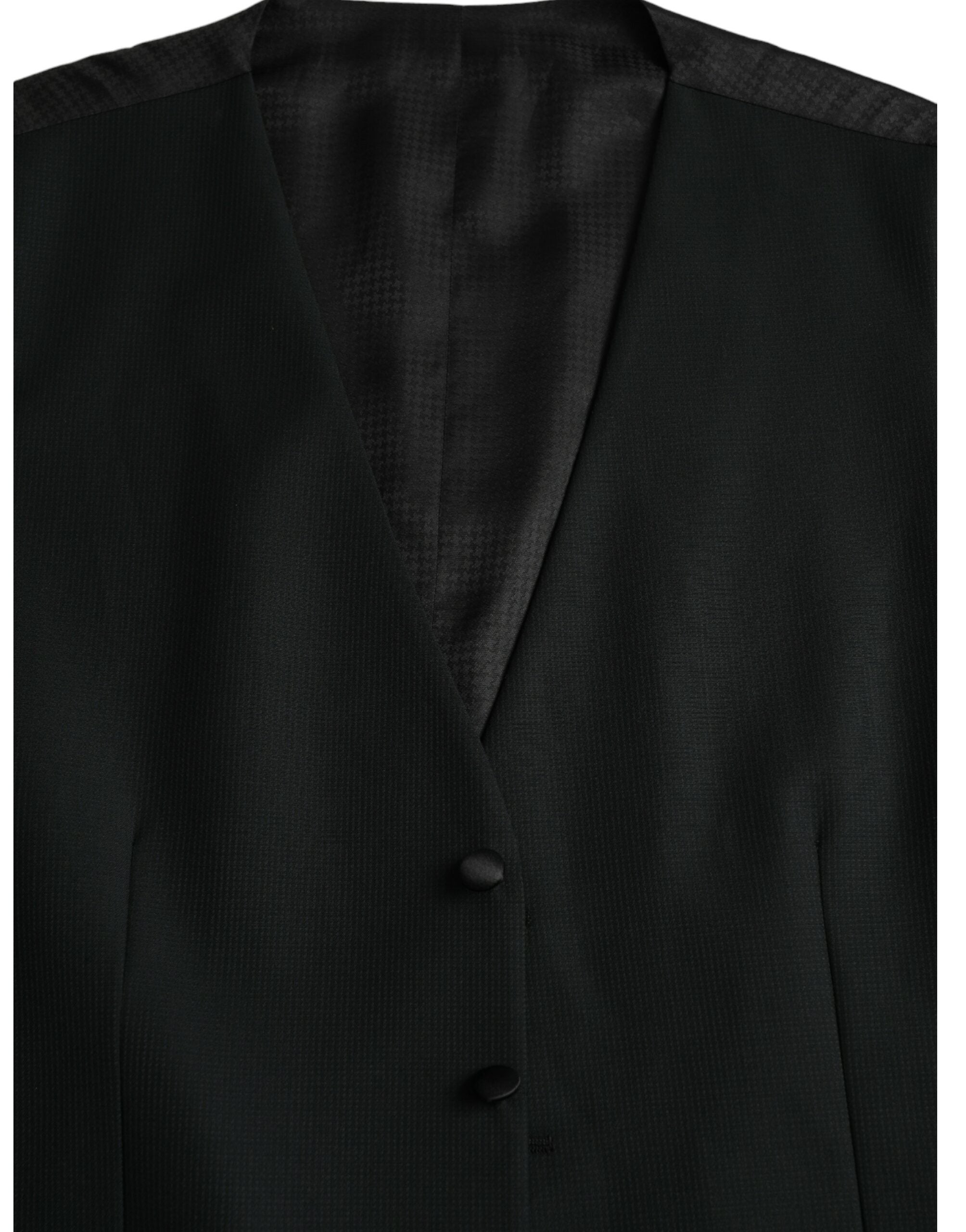 Dolce & Gabbana Black Wool Vest Dress Formal Vest-6