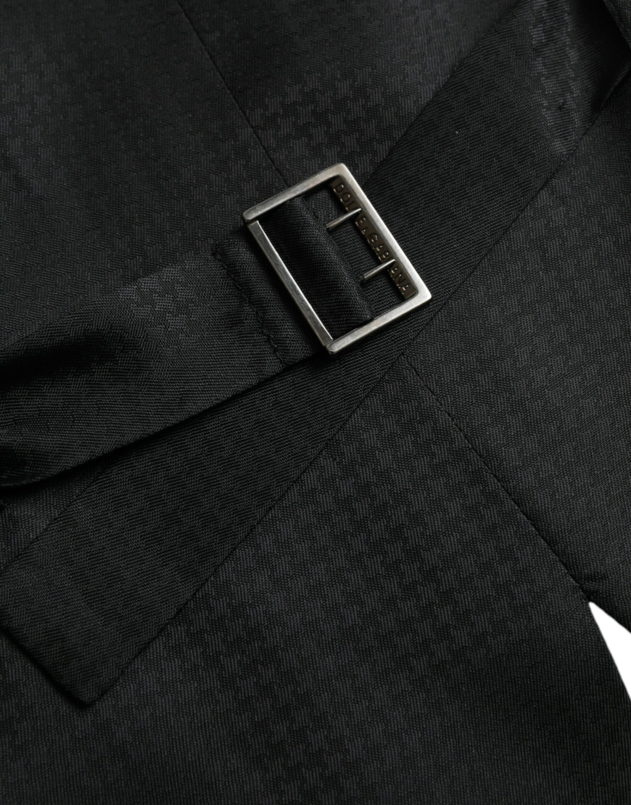 Dolce & Gabbana Black Wool Vest Dress Formal Vest-8