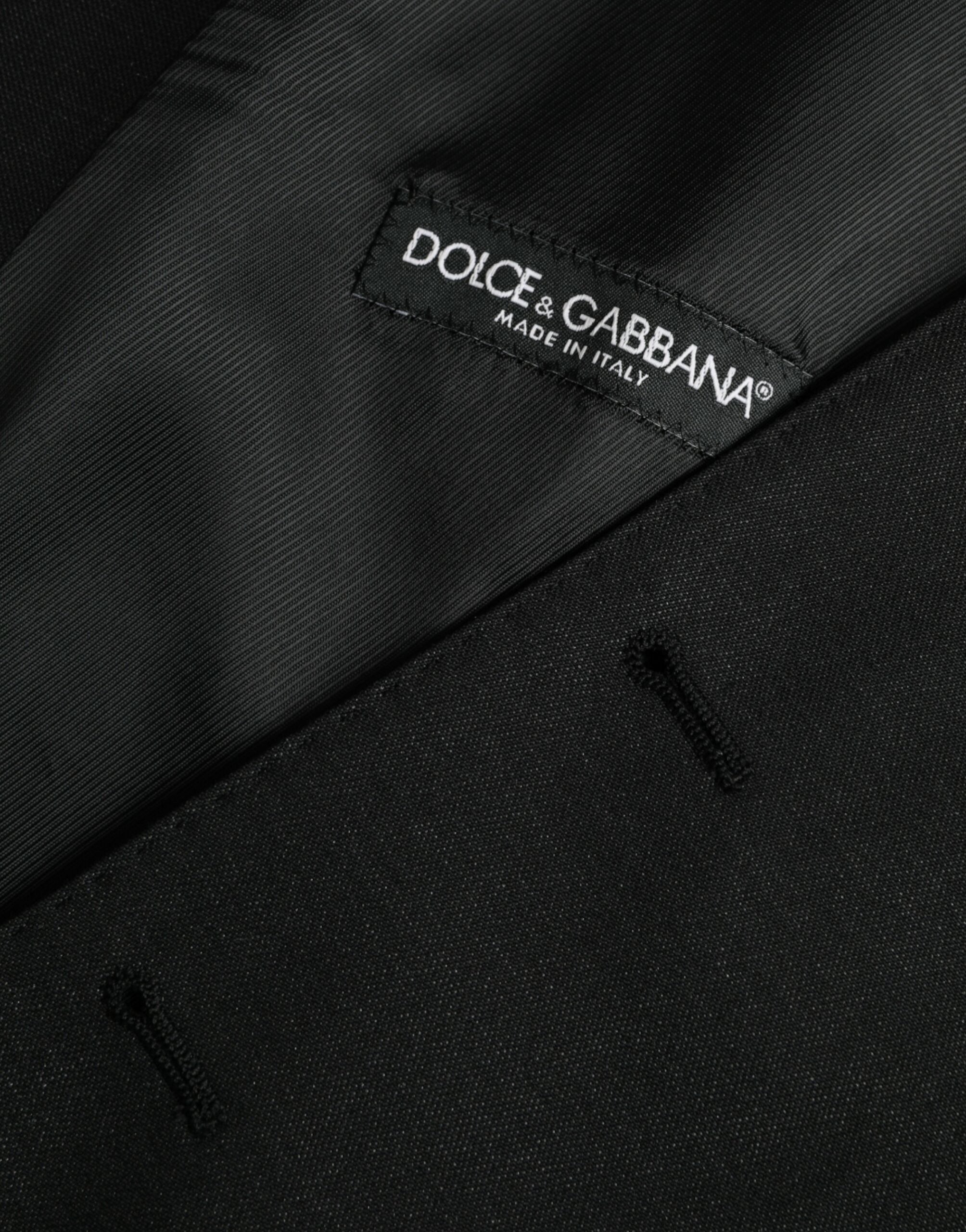 Vestido de lana negro Dolce & Gabbana con chaleco formal-6