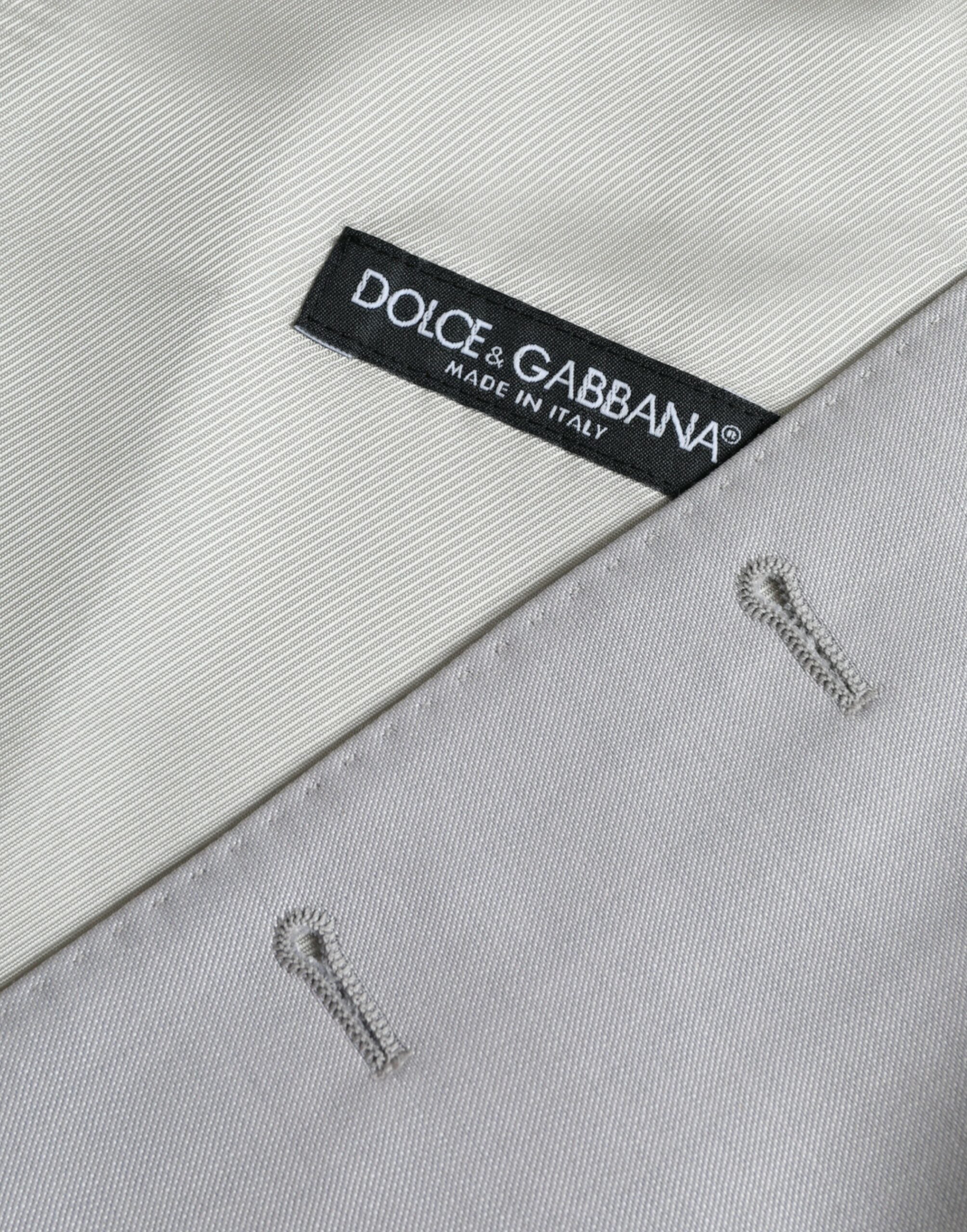 Chaleco formal de lana gris claro de Dolce & Gabbana-7