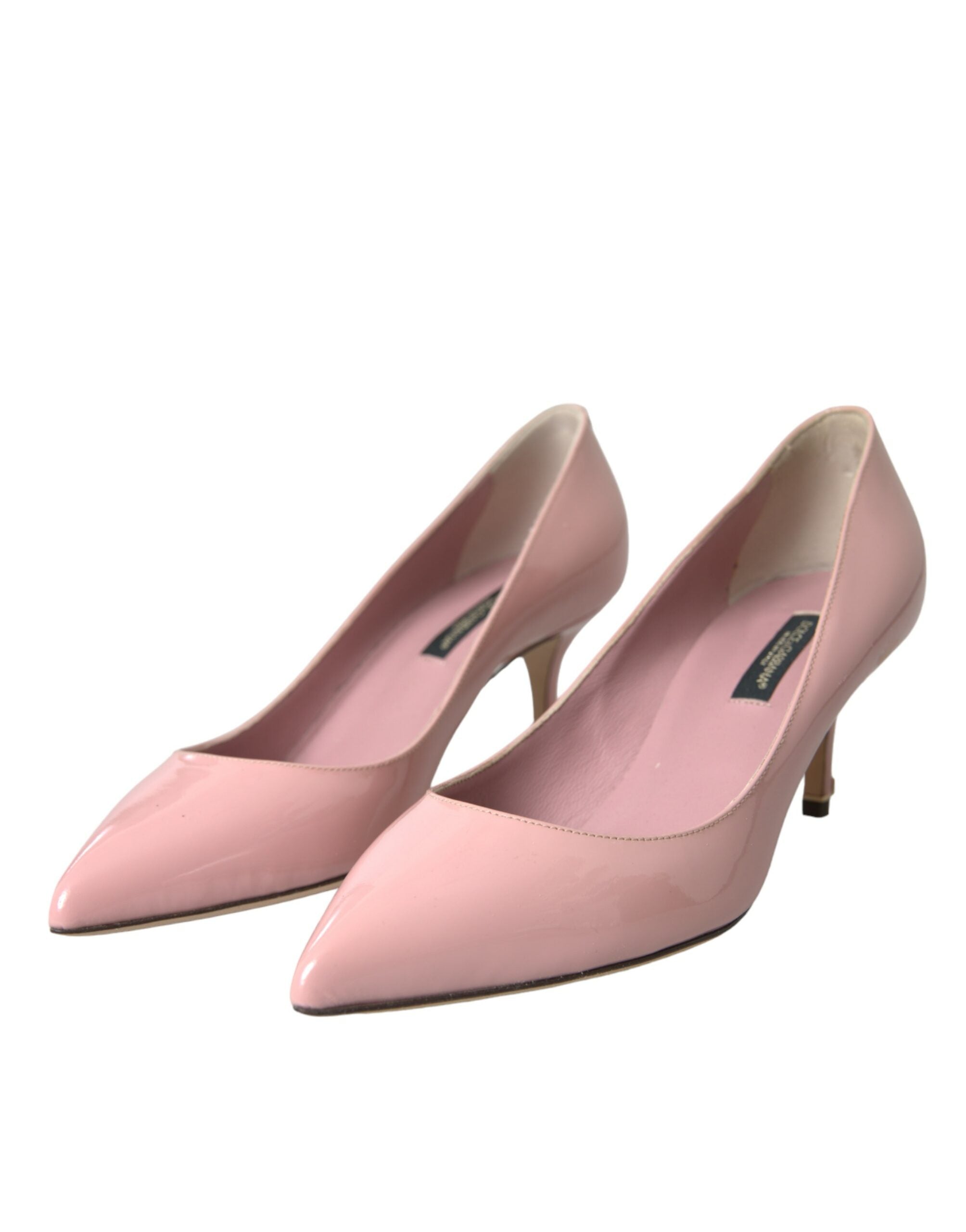 Dolce & Gabbana Hellrosa Lackleder Heels Pumps Schuhe-3