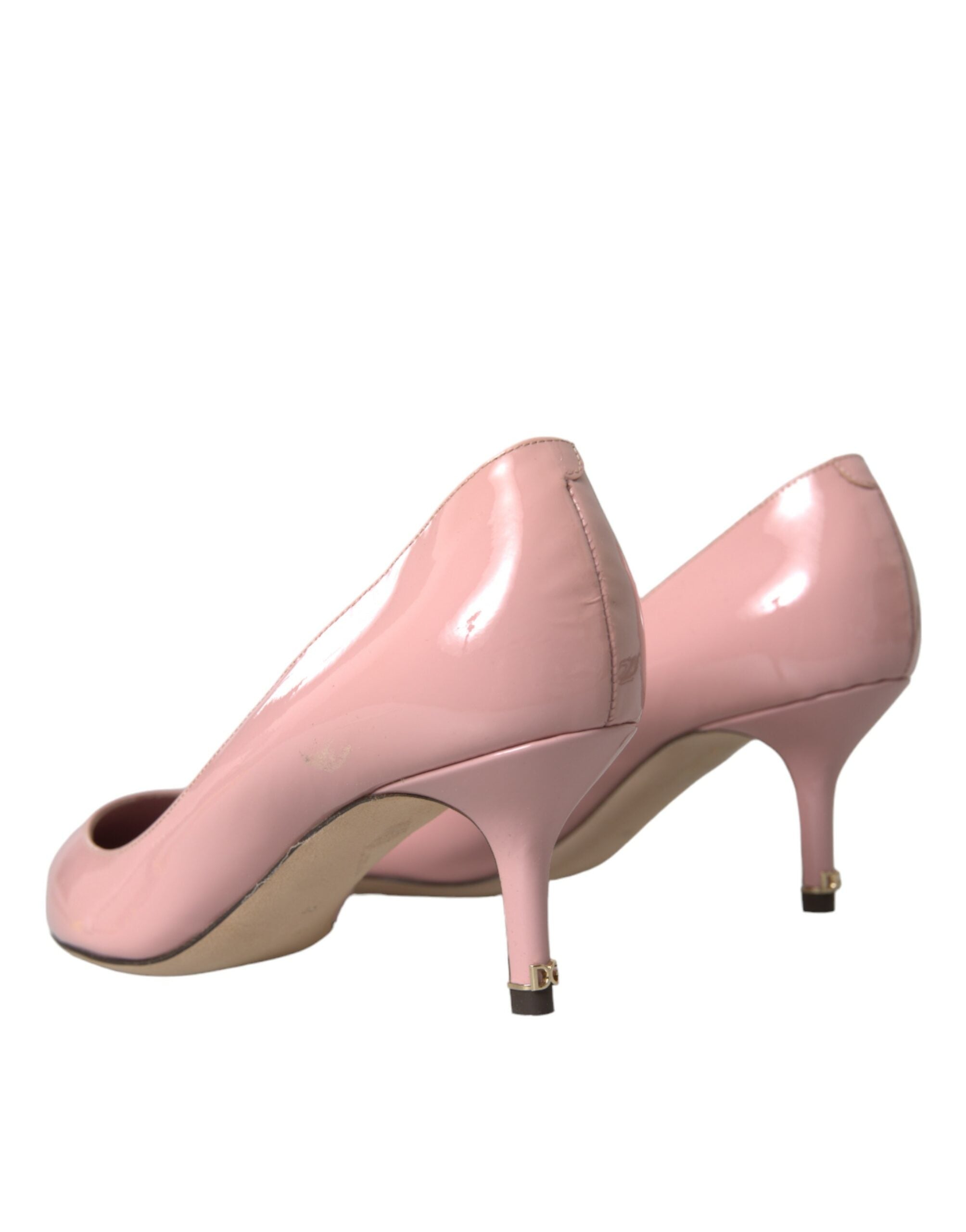 Dolce & Gabbana Hellrosa Lackleder Heels Pumps Schuhe-4