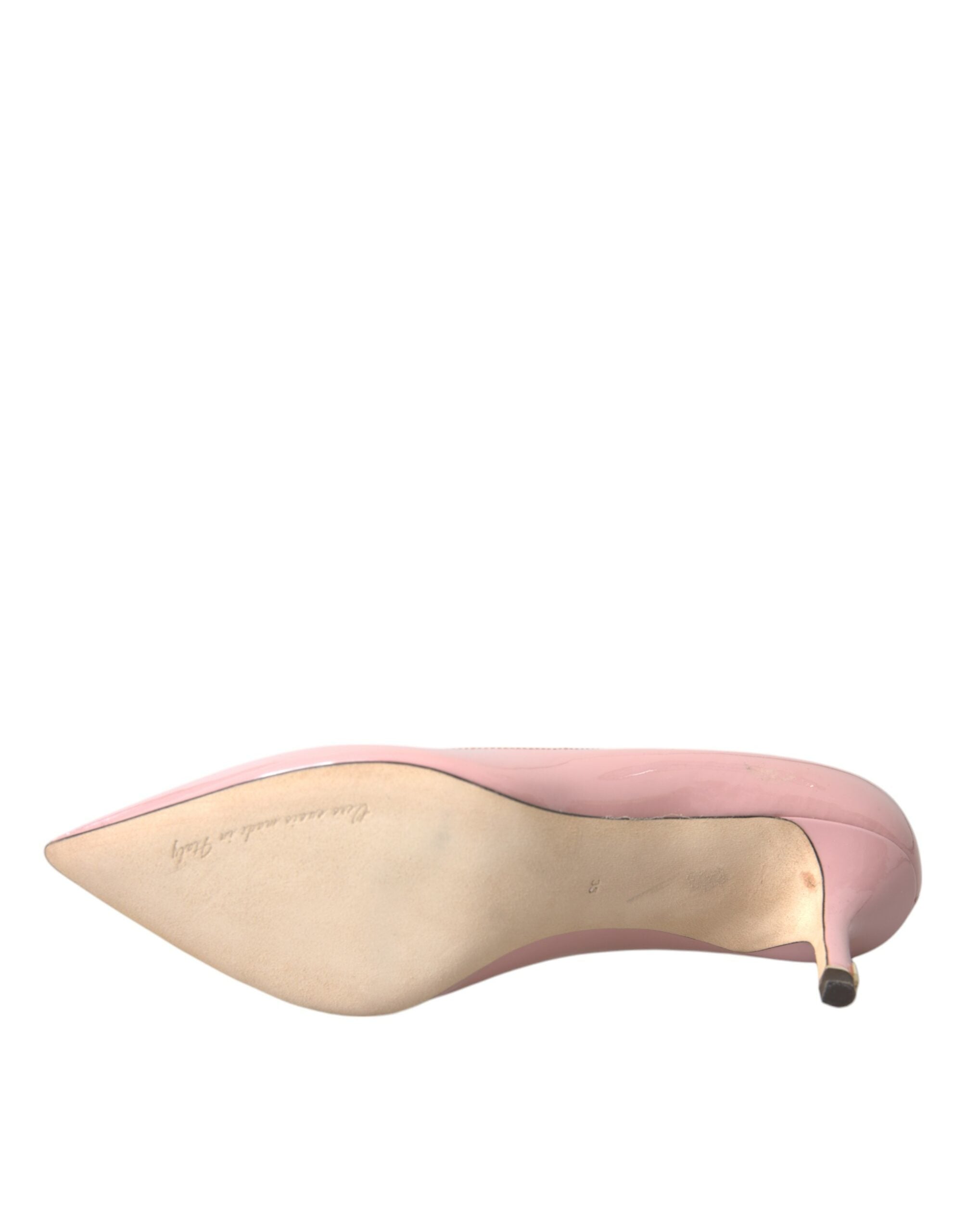 Dolce & Gabbana Hellrosa Lackleder Heels Pumps Schuhe-6