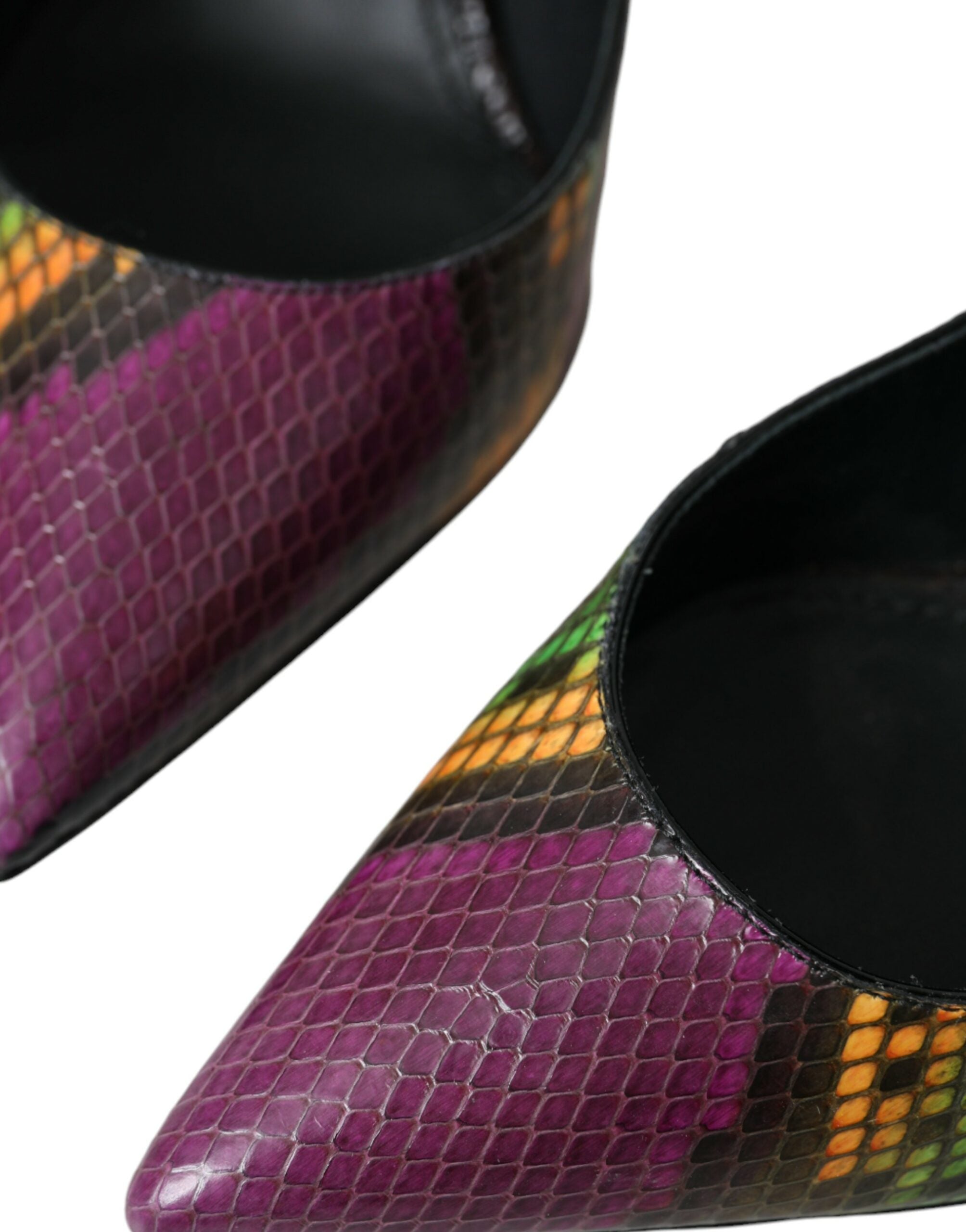 Dolce & Gabbana Multicolor Exotische Leder Absätze Pumps Schuhe-8