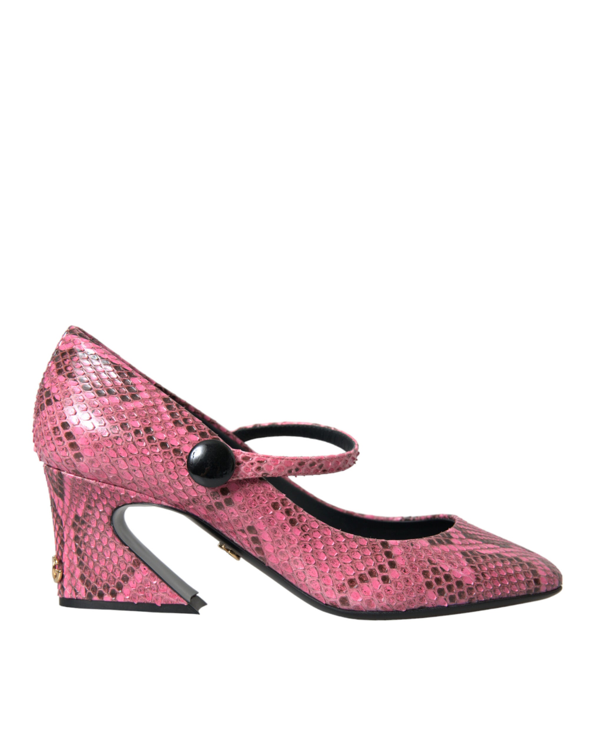 Dolce & Gabbana Rosa Python Leder Mary Jane Heels Schuhe-1