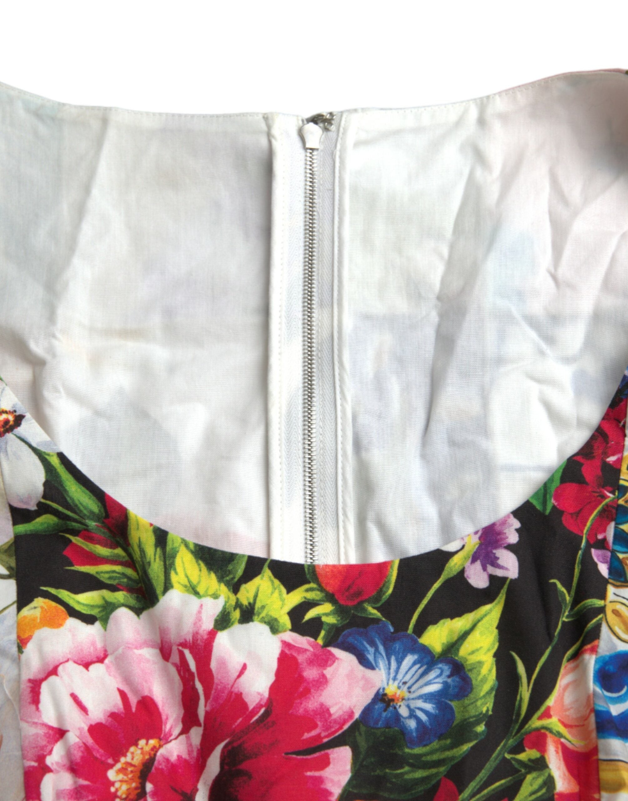 Vestido mini de algodón con patchwork multicolor de Dolce & Gabbana Aline-8