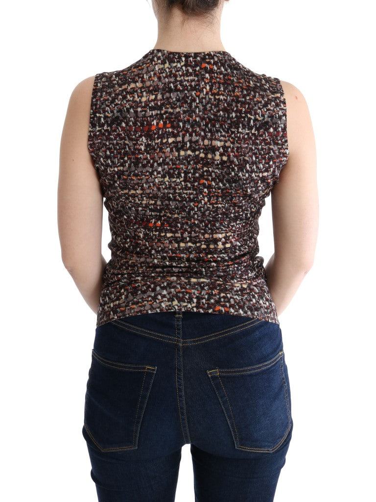 Dolce & Gabbana multi-colored printed knit top/T-shirt made of wool-3