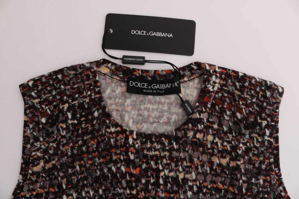 Dolce & Gabbana multi-colored printed knit top/T-shirt made of wool-5