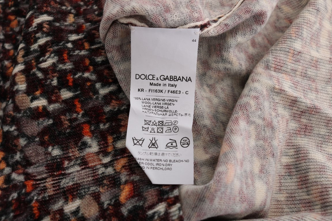 Dolce & Gabbana multi-colored printed knit top/T-shirt made of wool-6