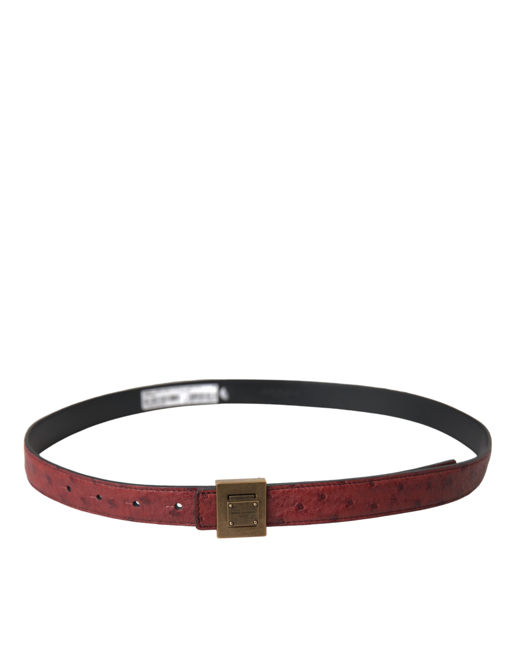 Dolce & Gabbana Brauner Ledergürtel mit quadratischer Metallschnalle-2