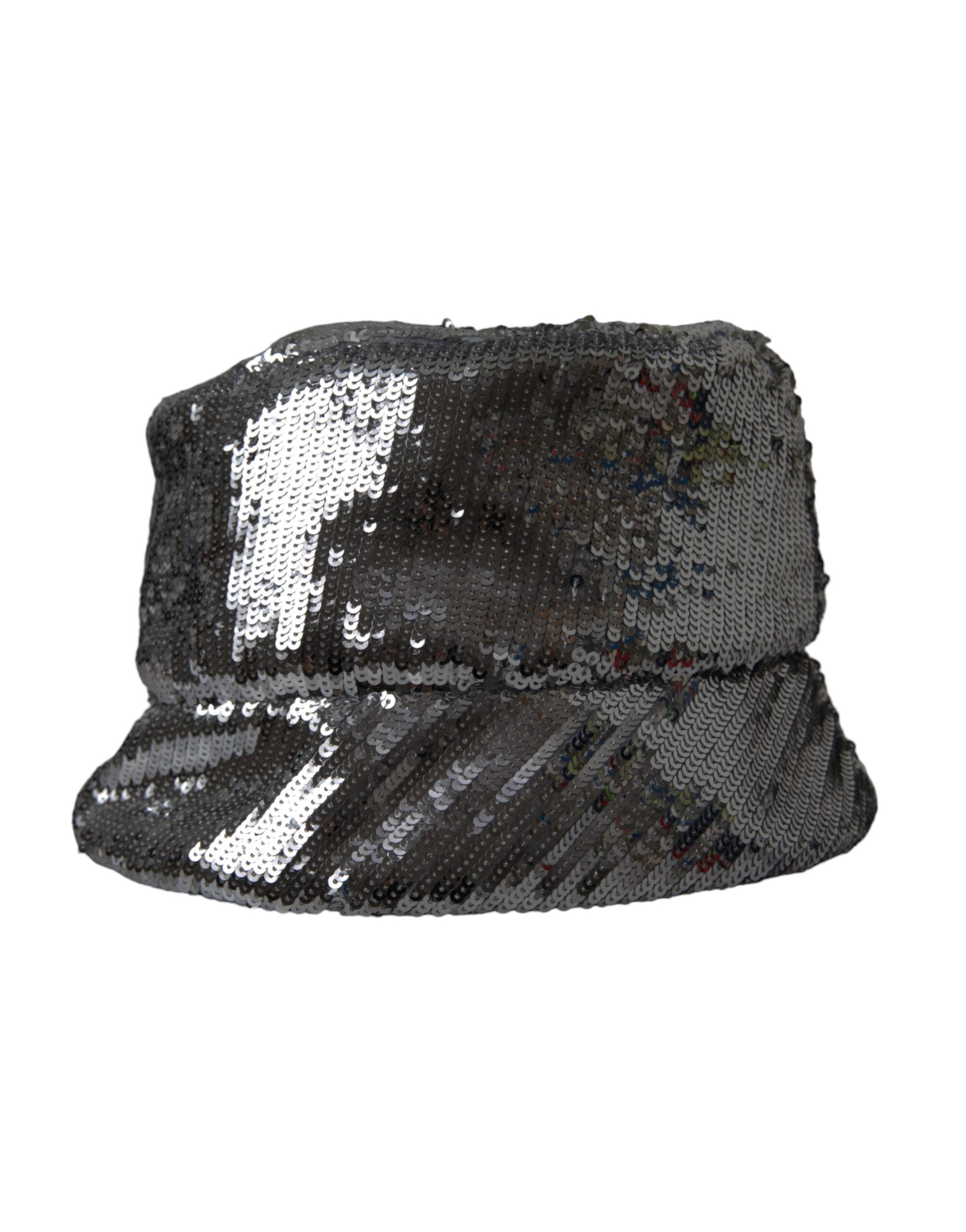 Sombrero de pescador de nailon con lentejuelas plateadas de Dolce & Gabbana para hombre-3