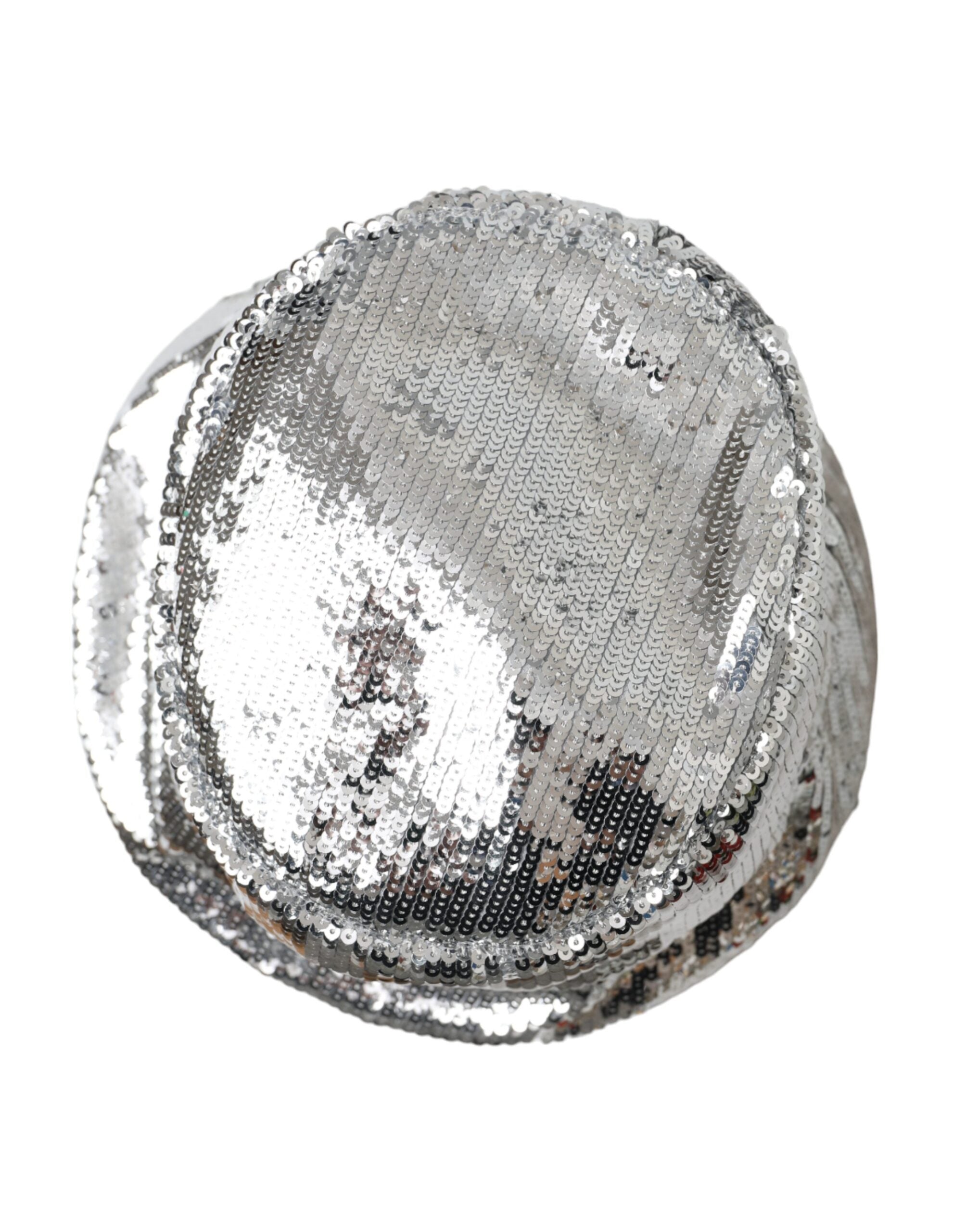 Sombrero de pescador de nailon con lentejuelas plateadas de Dolce & Gabbana para hombre-5