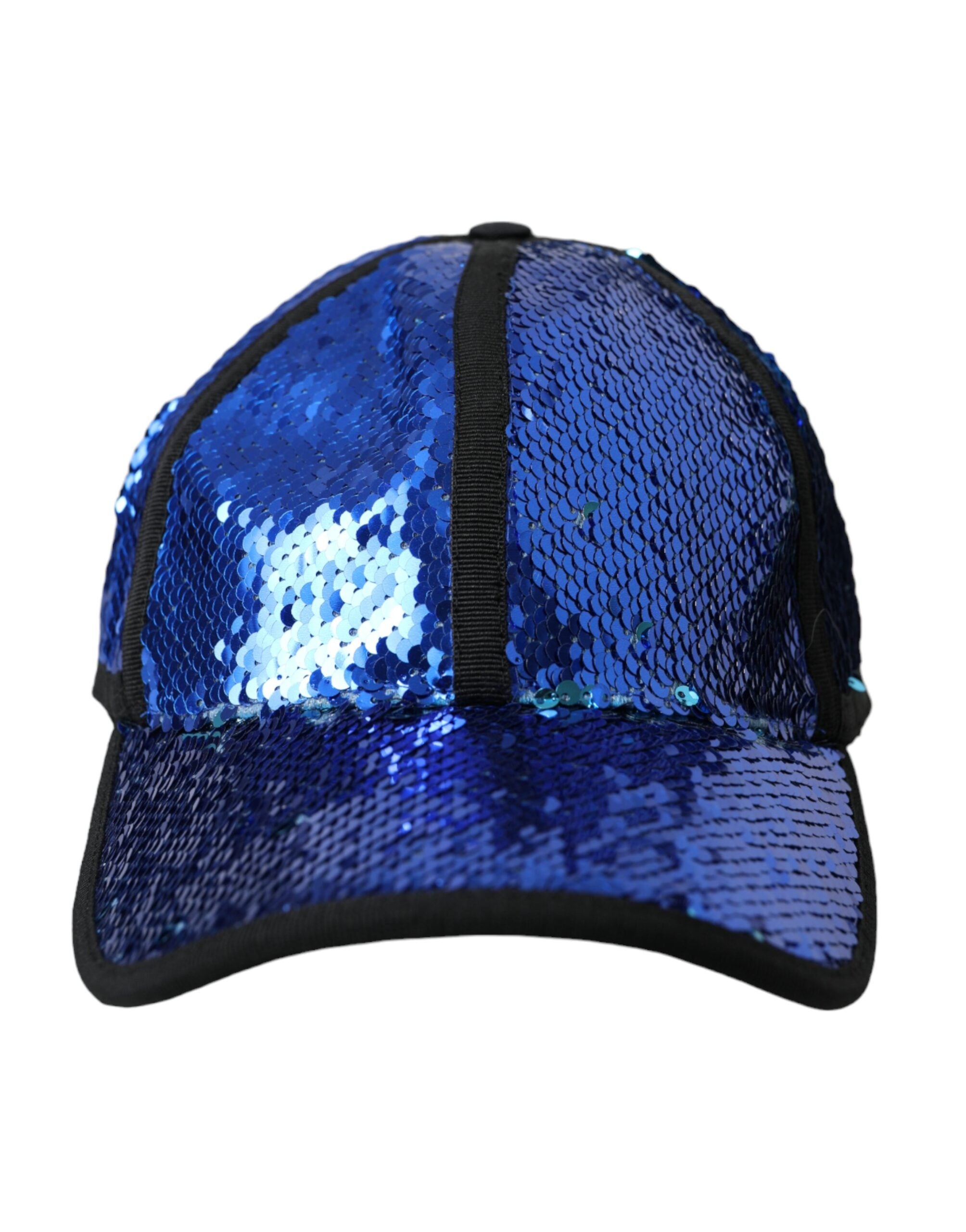 Gorra de béisbol con lentejuelas azul real de Dolce & Gabbana para hombre