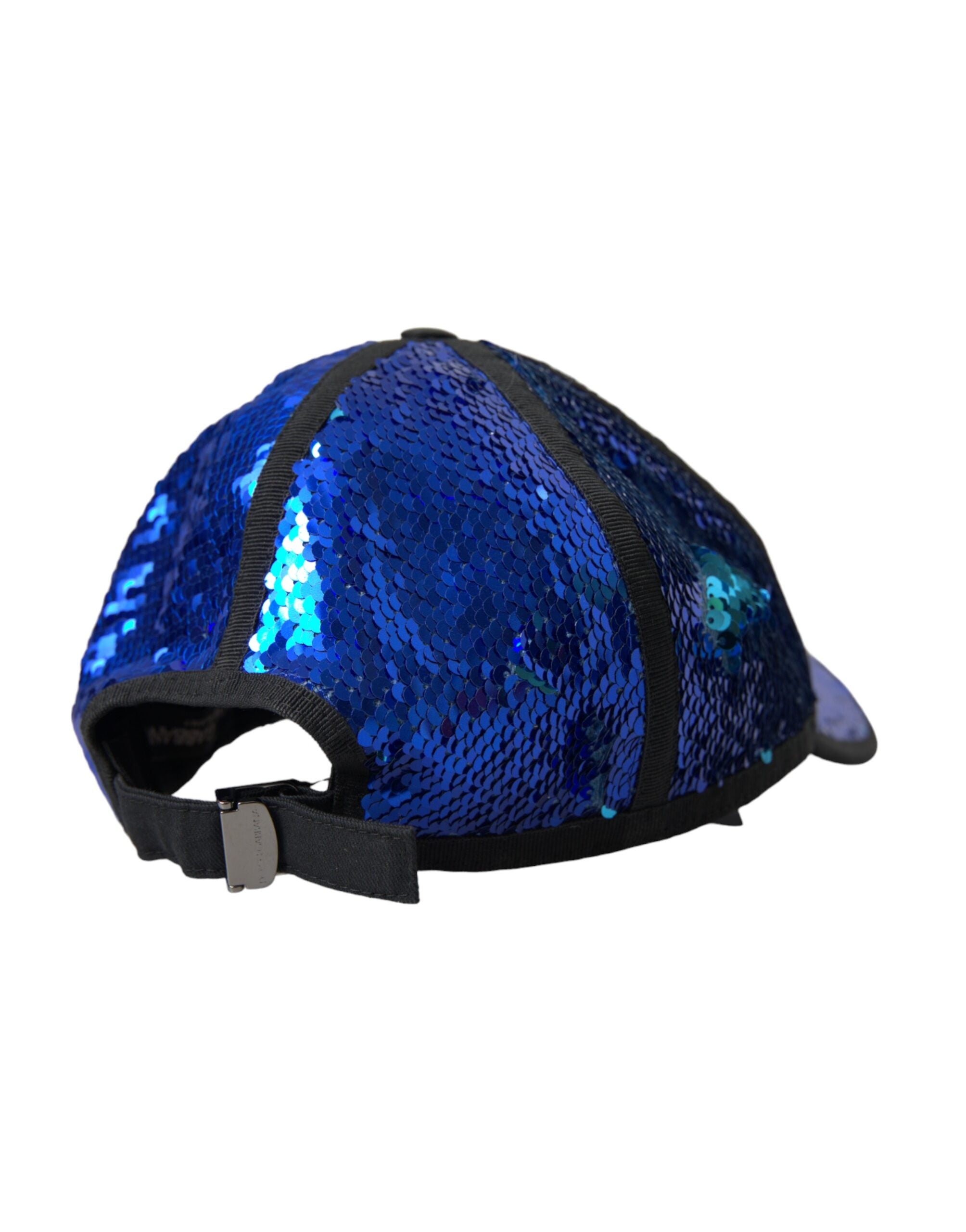 Gorra de béisbol con lentejuelas azul real de Dolce & Gabbana para hombre-3