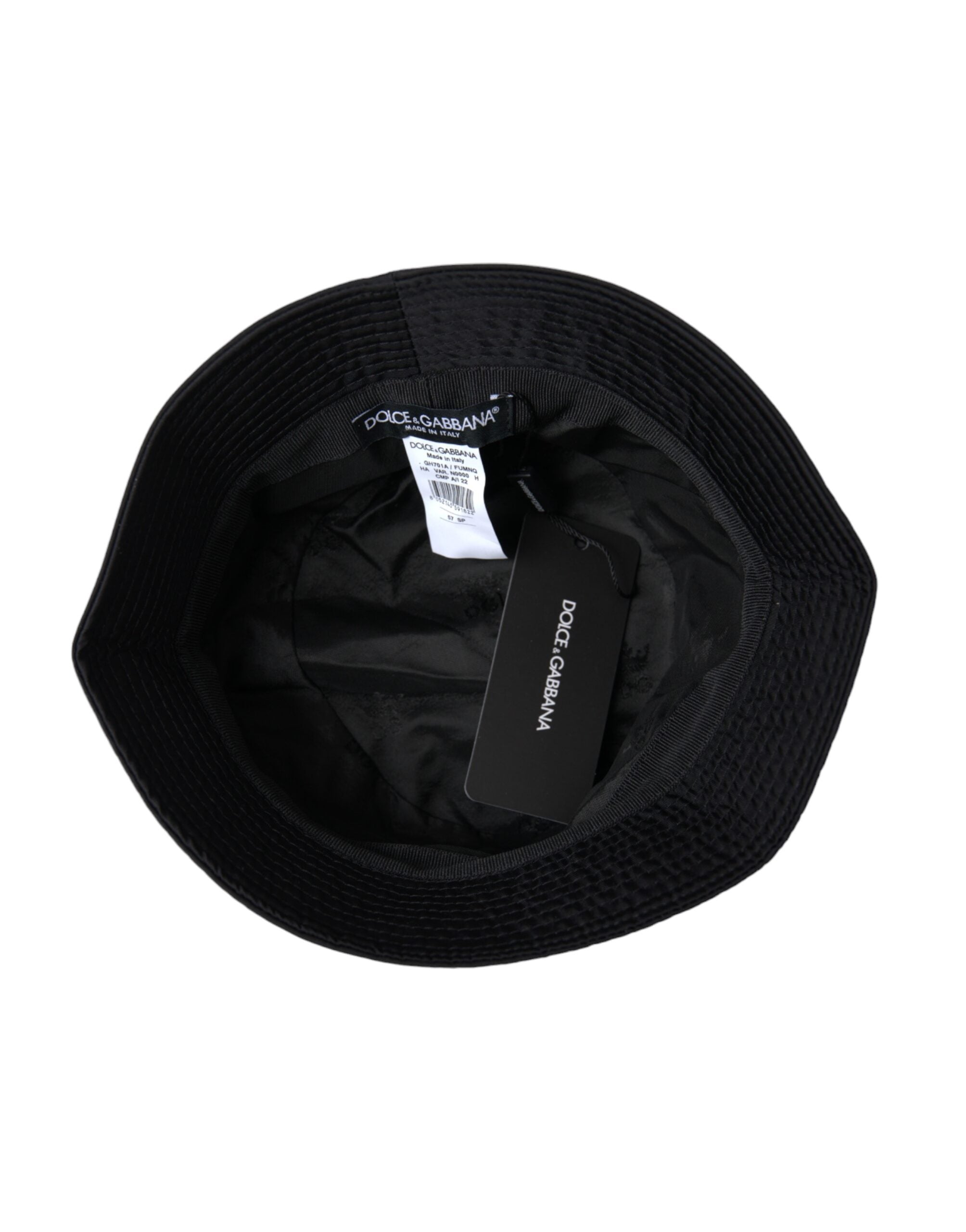 Dolce & Gabbana Black Wide Brim Bucket Hat Men's-4
