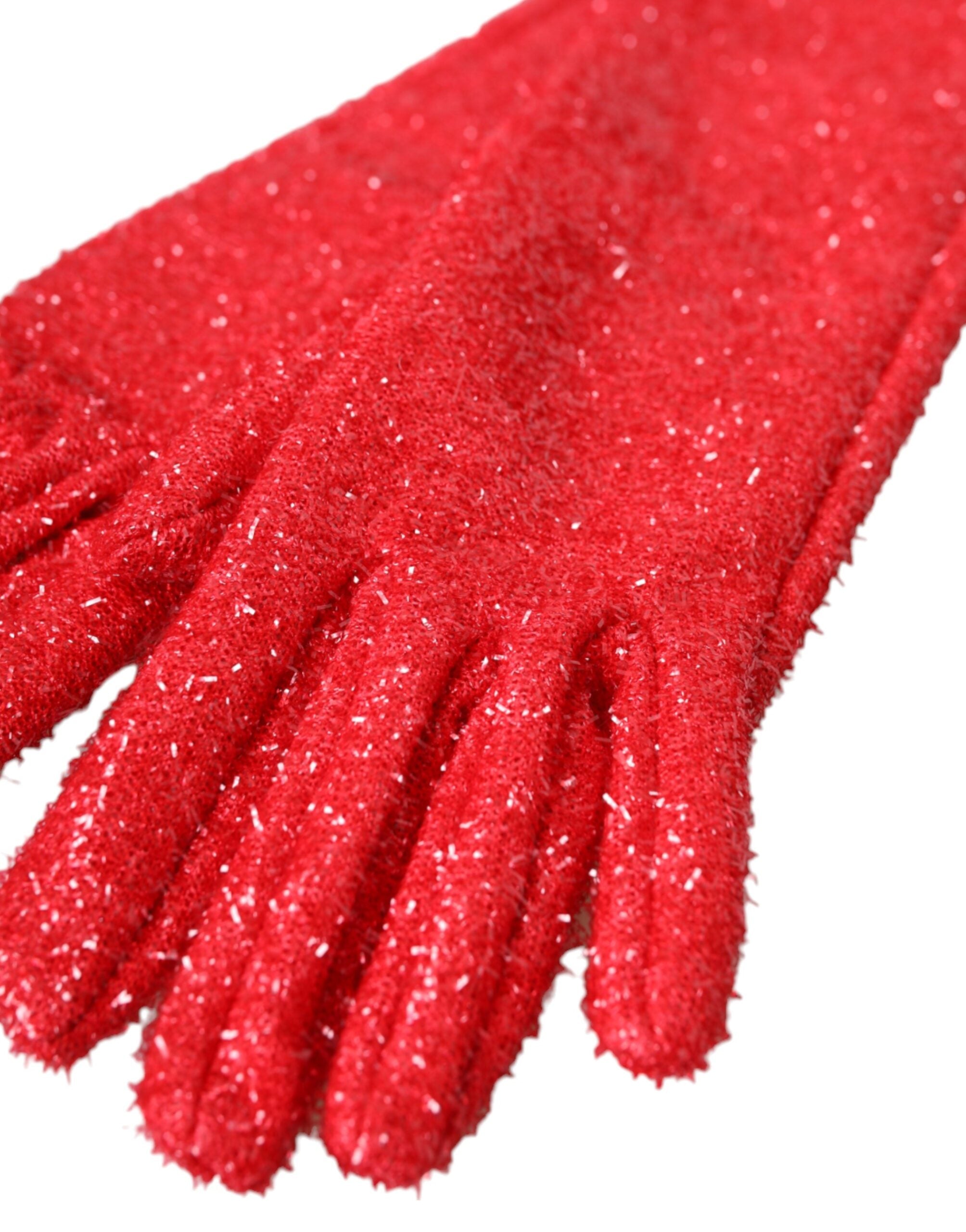 Guantes Fantasia de lúrex rojo de Dolce & Gabbana, manga media-4