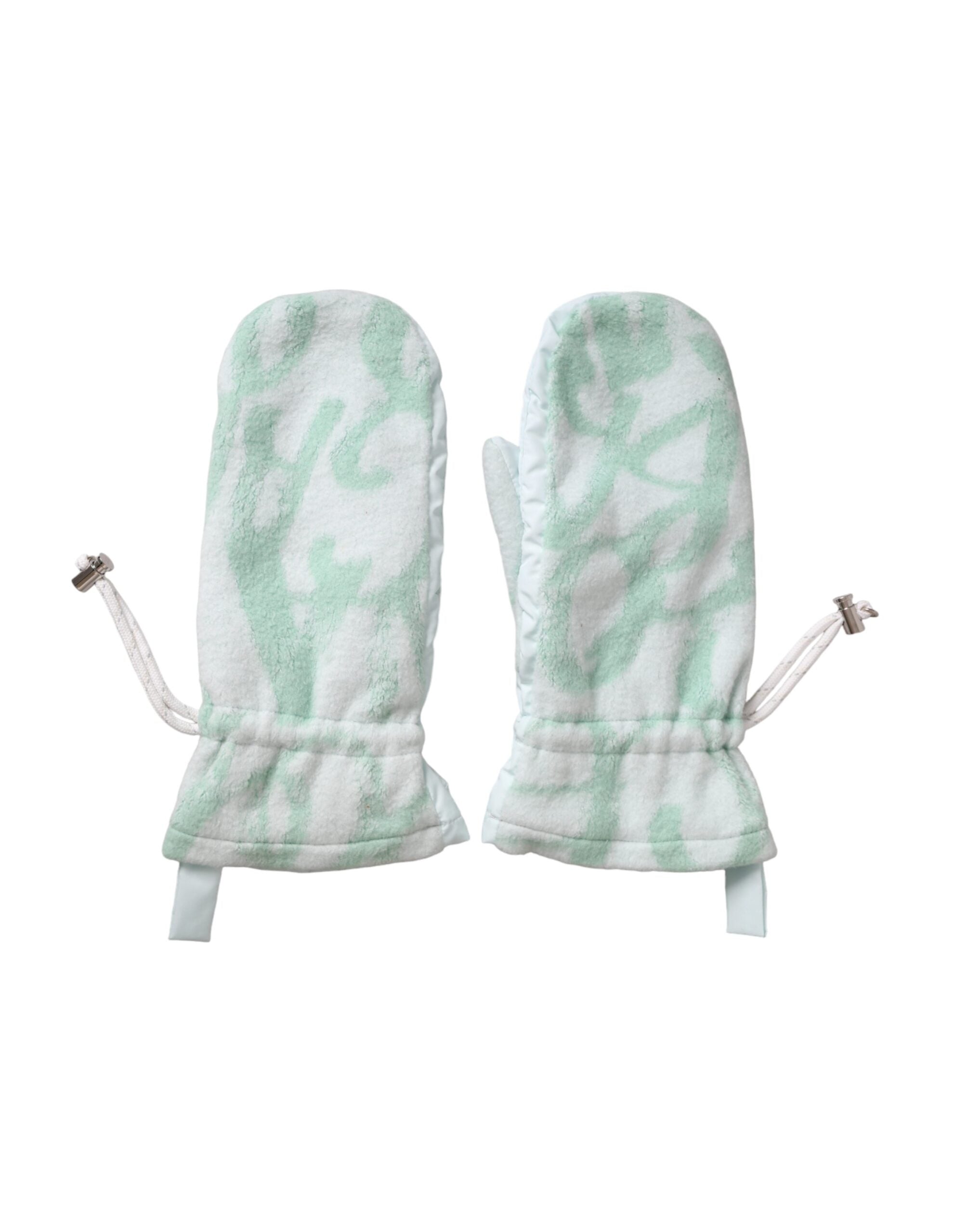 Guantes de nailon polar blanco hasta la muñeca de Dolce & Gabbana-1