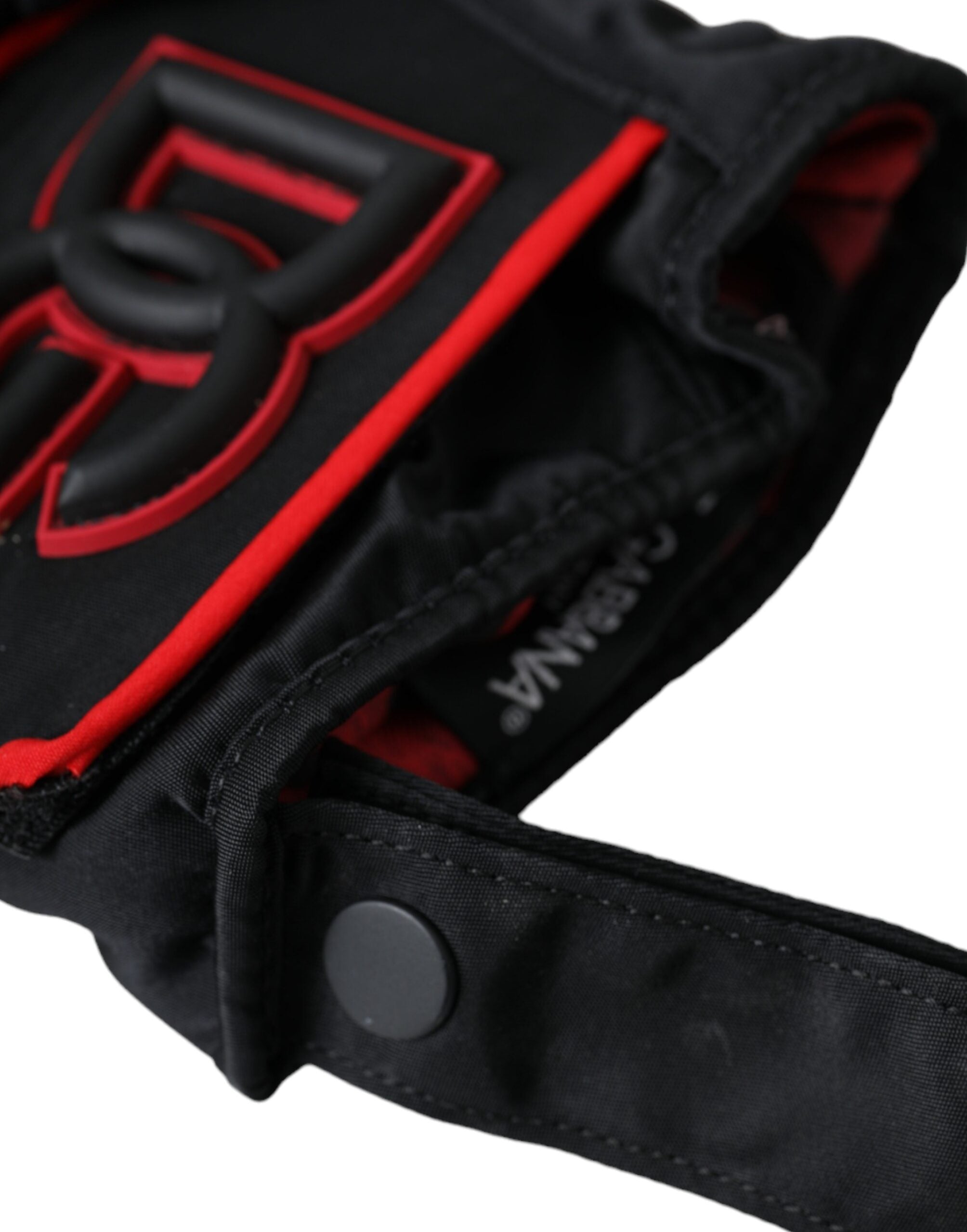 Guantes de nailon negros y rojos hasta la muñeca de Dolce & Gabbana-5