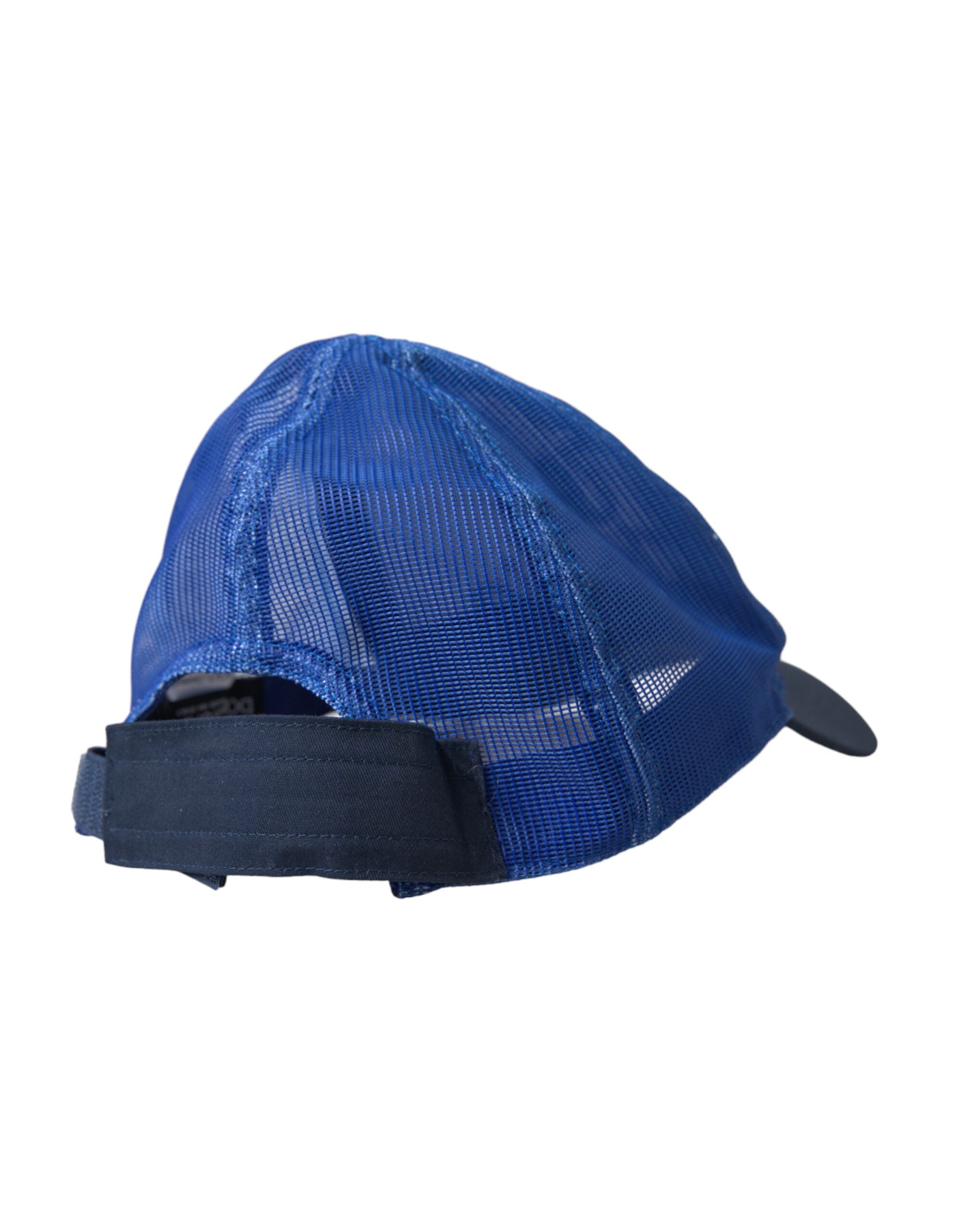 Dolce & Gabbana Blau Weiß Schwarz Italia Mesh Baseballmütze-4