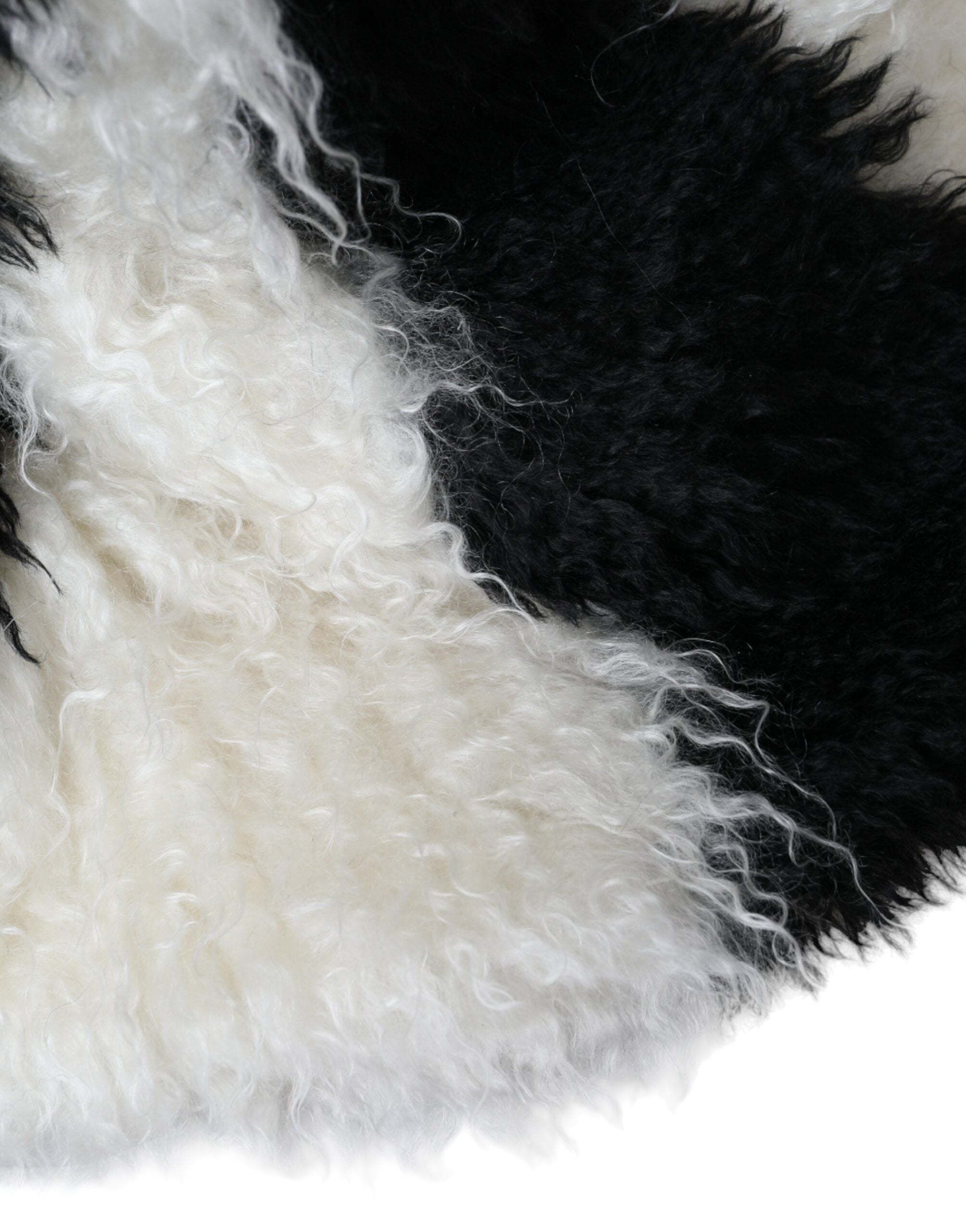 Dolce & Gabbana Schwarz-Weiß-Streifen Mohair Pelz Eimer Hut-5