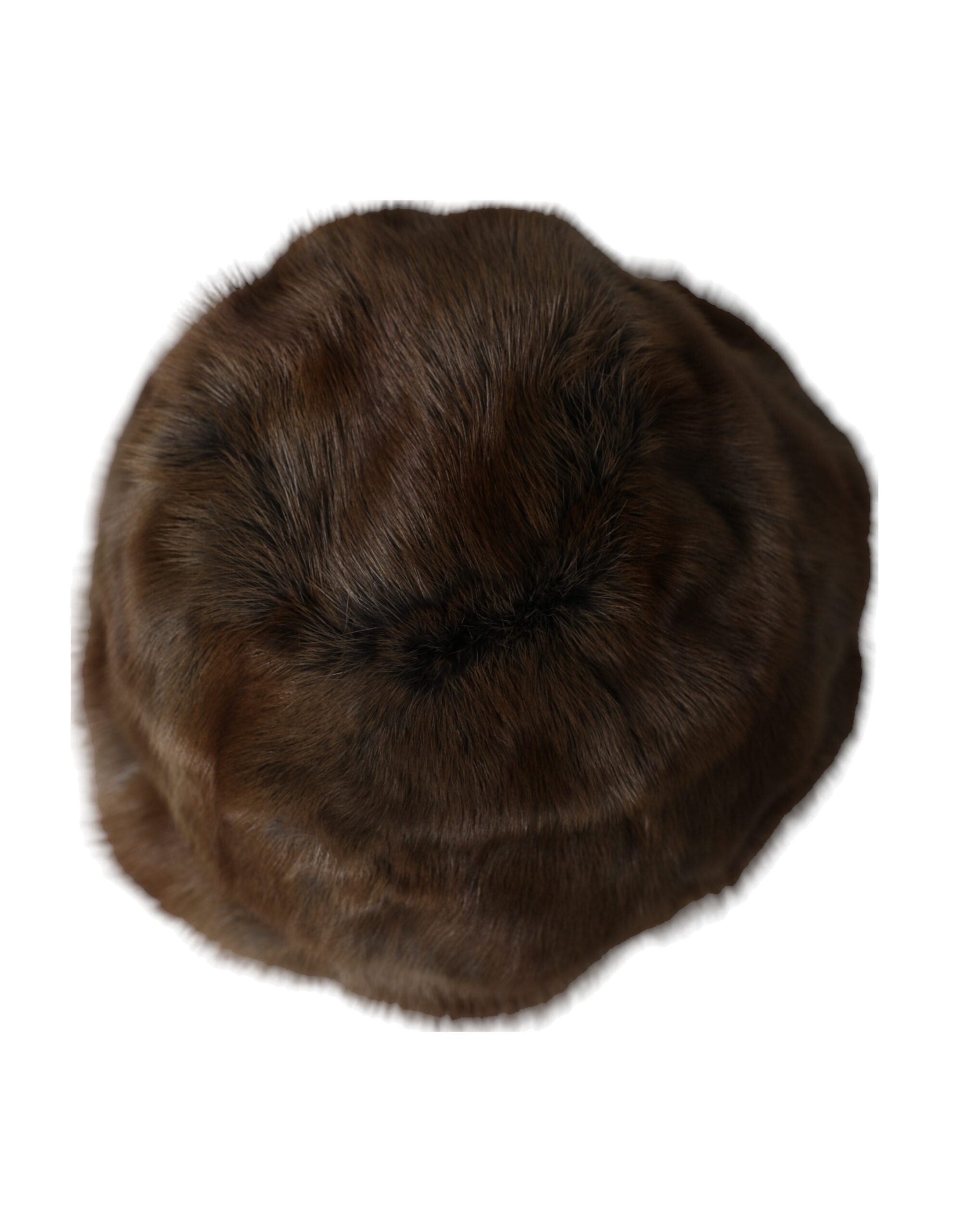 Dolce & Gabbana Brown Weasel Fur Women's Cashmere Beanie-3