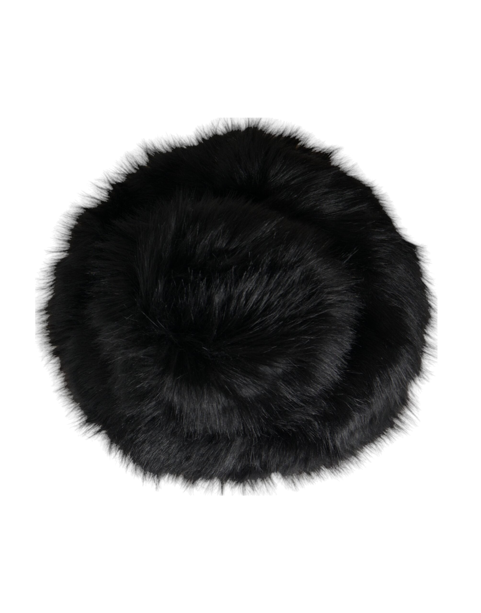 Dolce & Gabbana Black Faux Fur Women's Bucket Hat-3