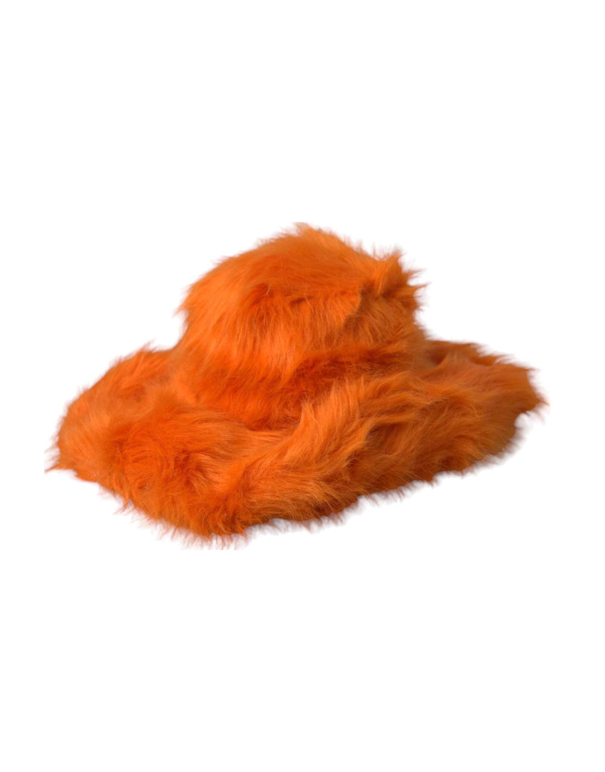Dolce & Gabbana Orange Faux Fur Polyester Fedora Hat-2