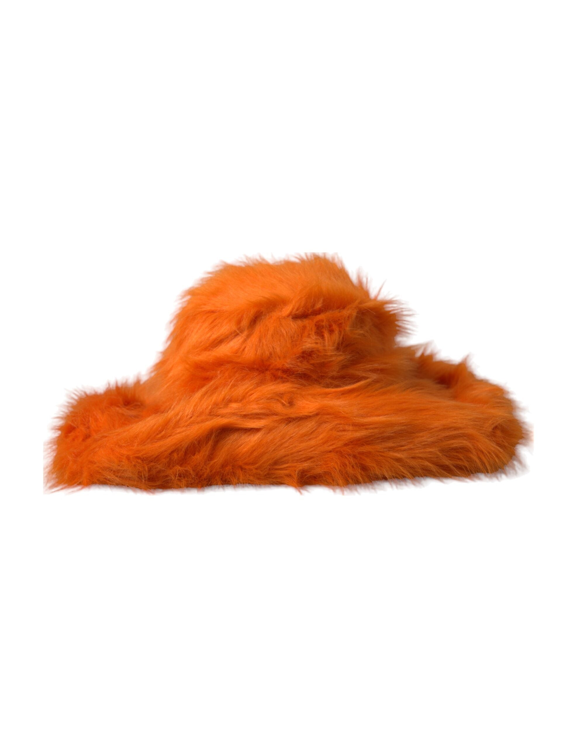 Dolce & Gabbana Orange Faux Fur Polyester Fedora Hat-4