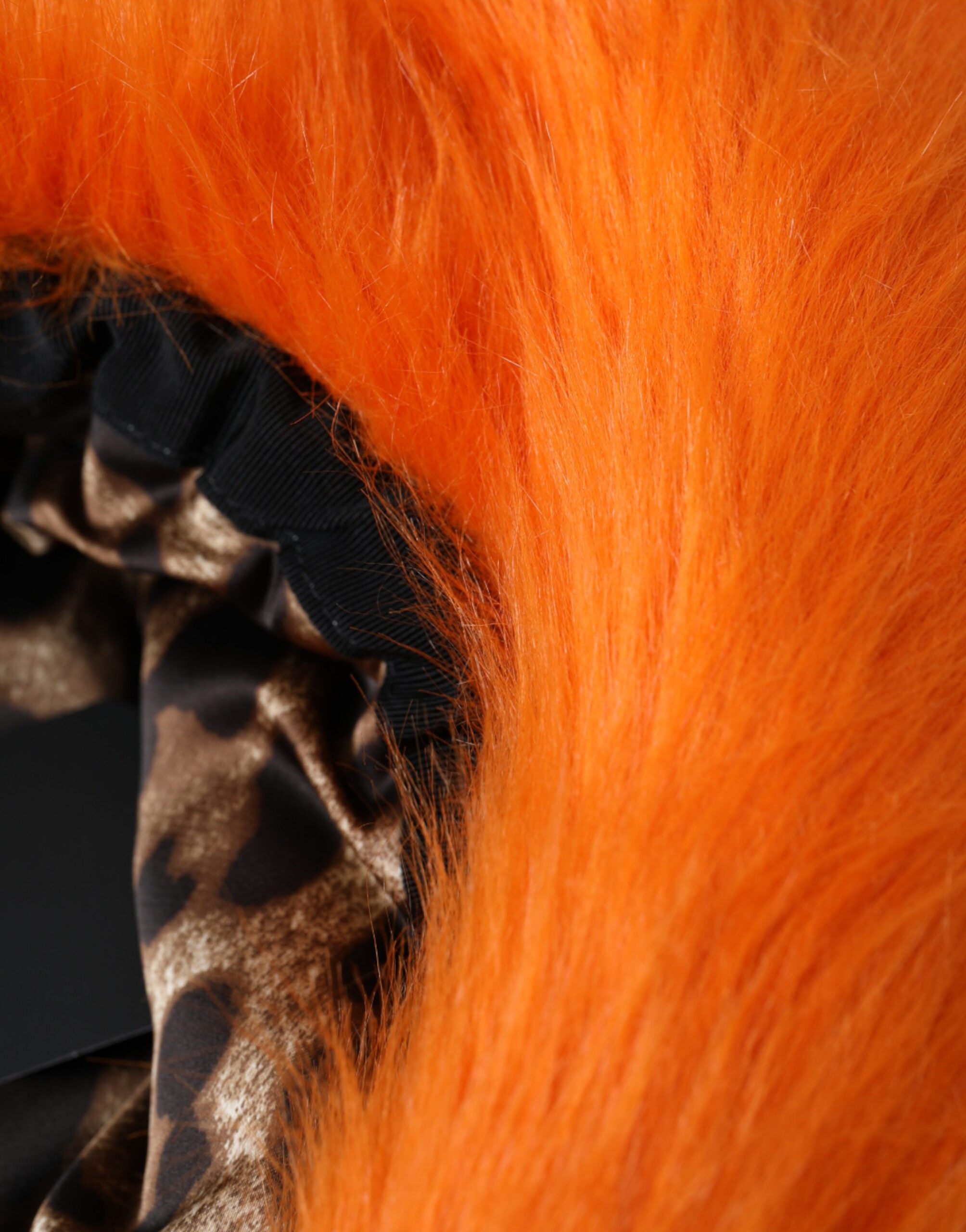 Dolce & Gabbana Orange Faux Fur Polyester Fedora Hat-6