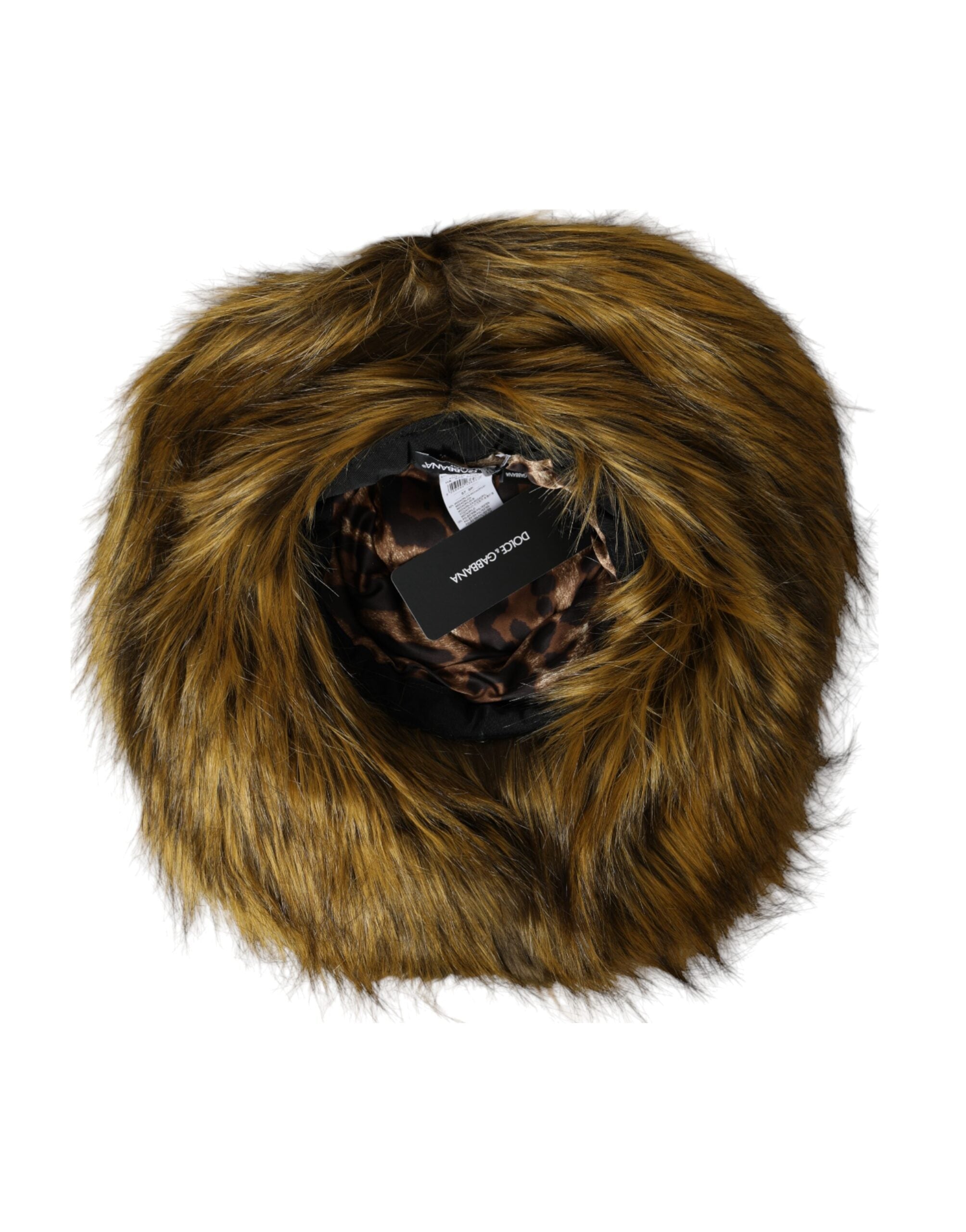 Sombrero de pescador de piel sintética modacrílico marrón de Dolce & Gabbana-5