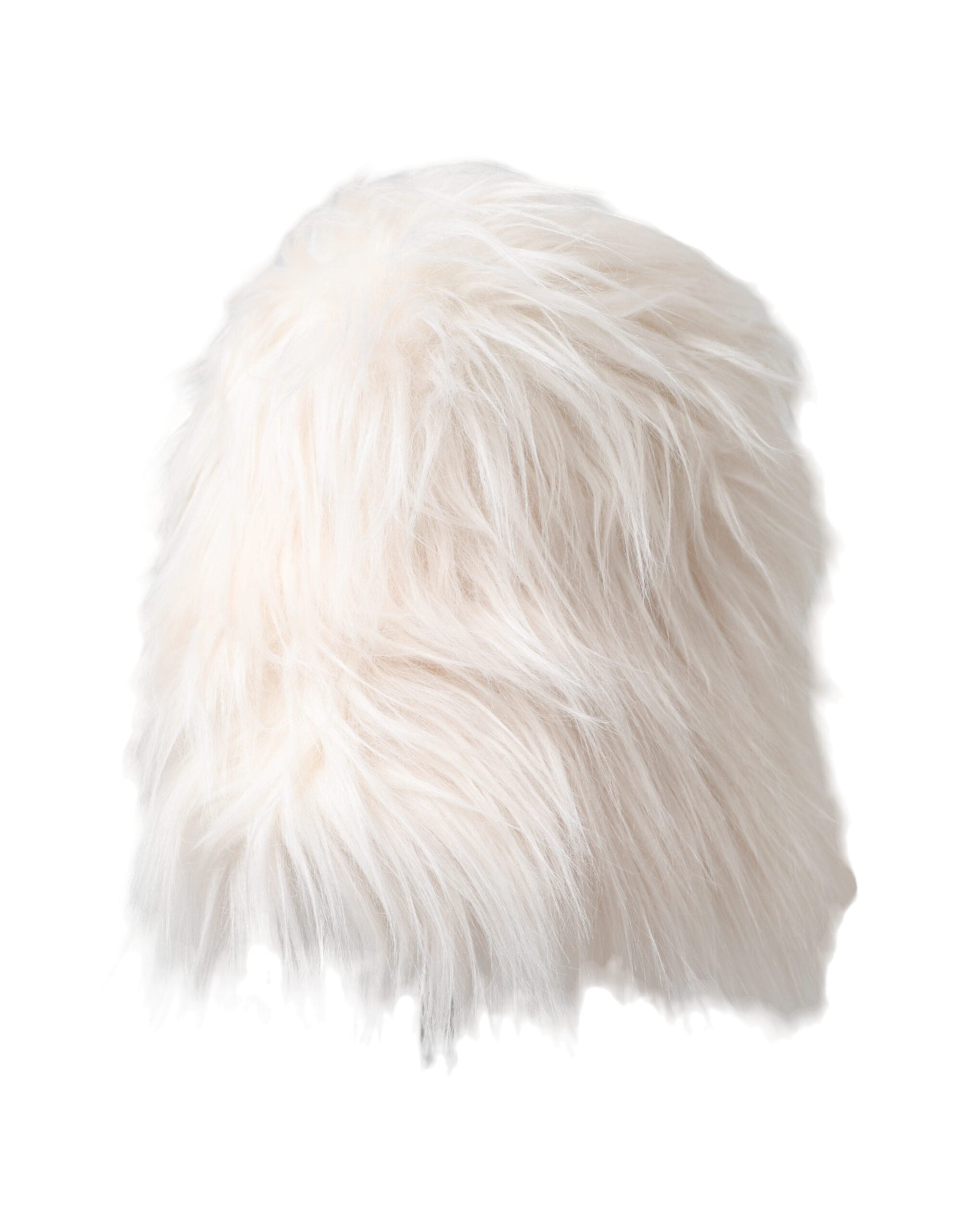 Dolce & Gabbana Weißer Acryl Pelz Damen Eimer Hut-2