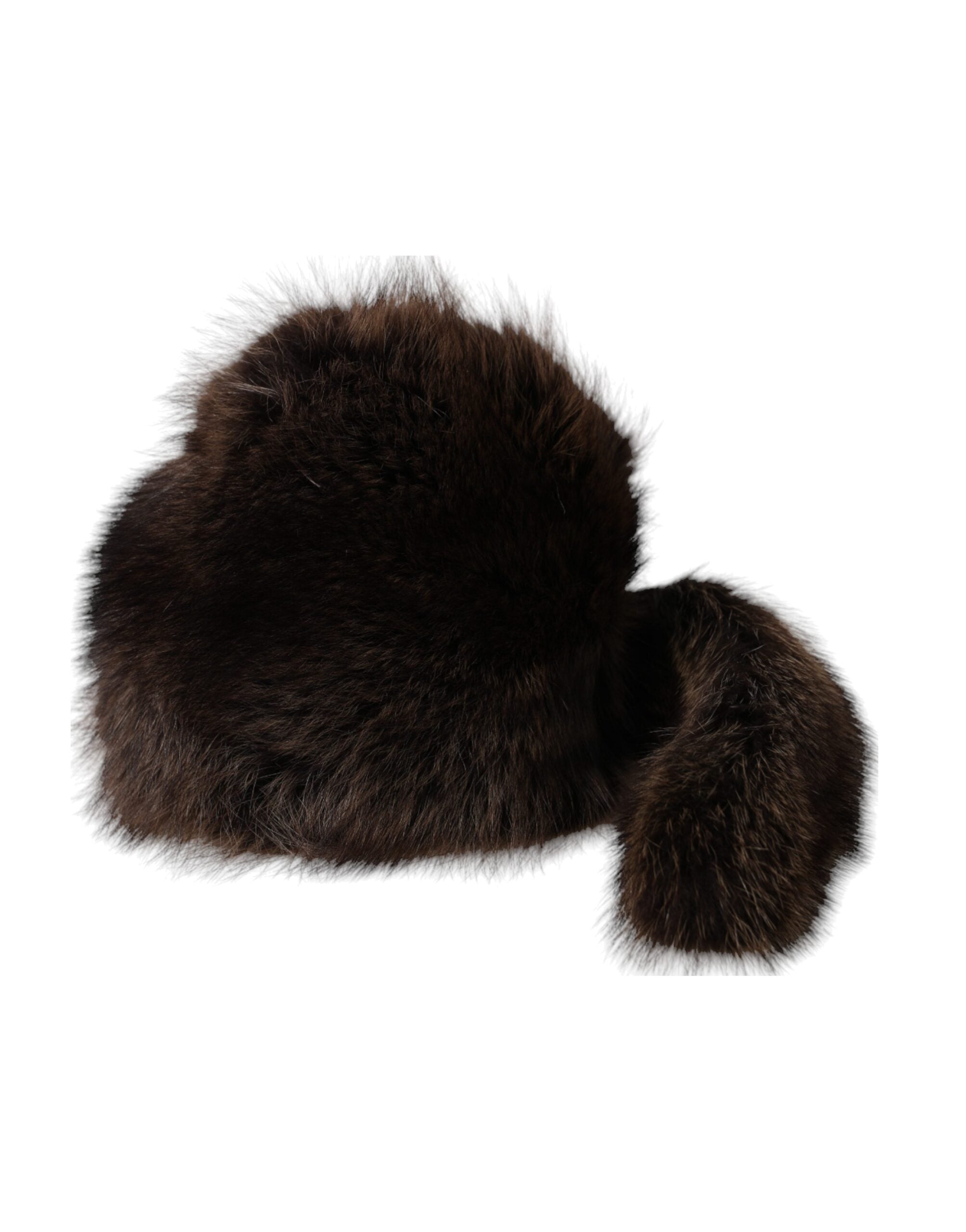 Dolce & Gabbana Women's Brown Raccoon Fur Bucket Hat-1