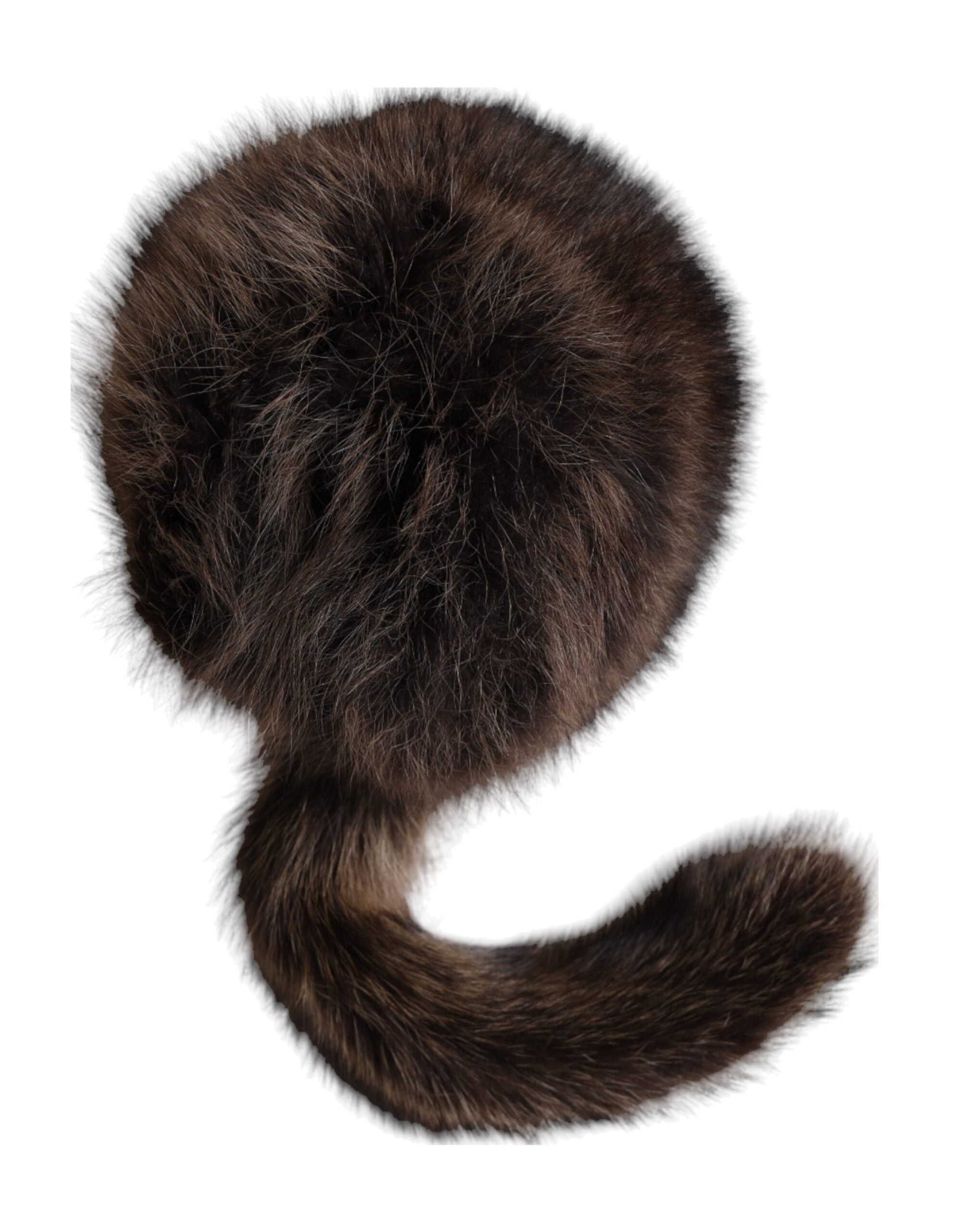 Dolce & Gabbana Women's Brown Raccoon Fur Bucket Hat-5