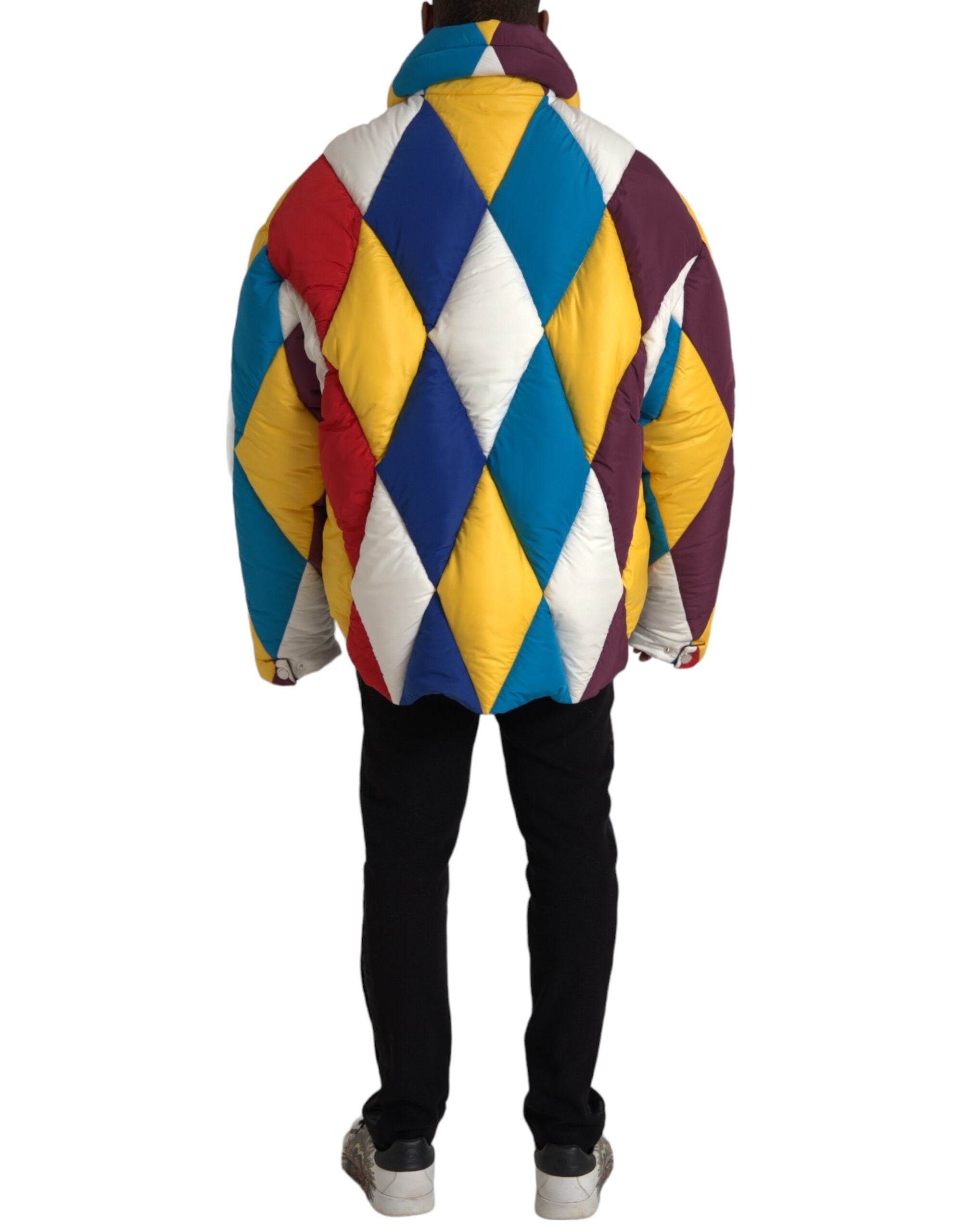 Dolce & Gabbana Multicolor Windbreaker Puffer Jacket Men-3