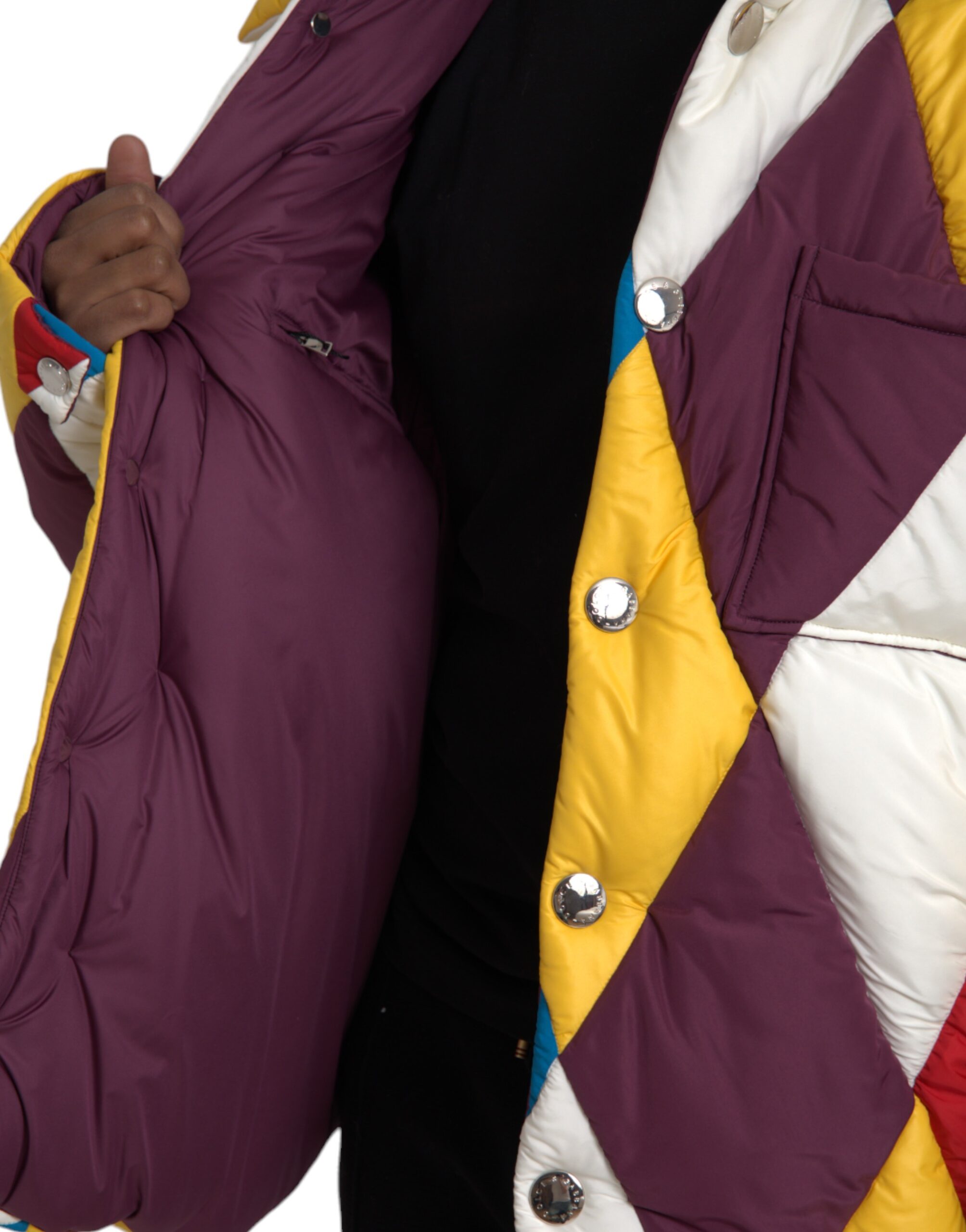 Dolce & Gabbana Multicolor Windbreaker Puffer Jacket Men-6