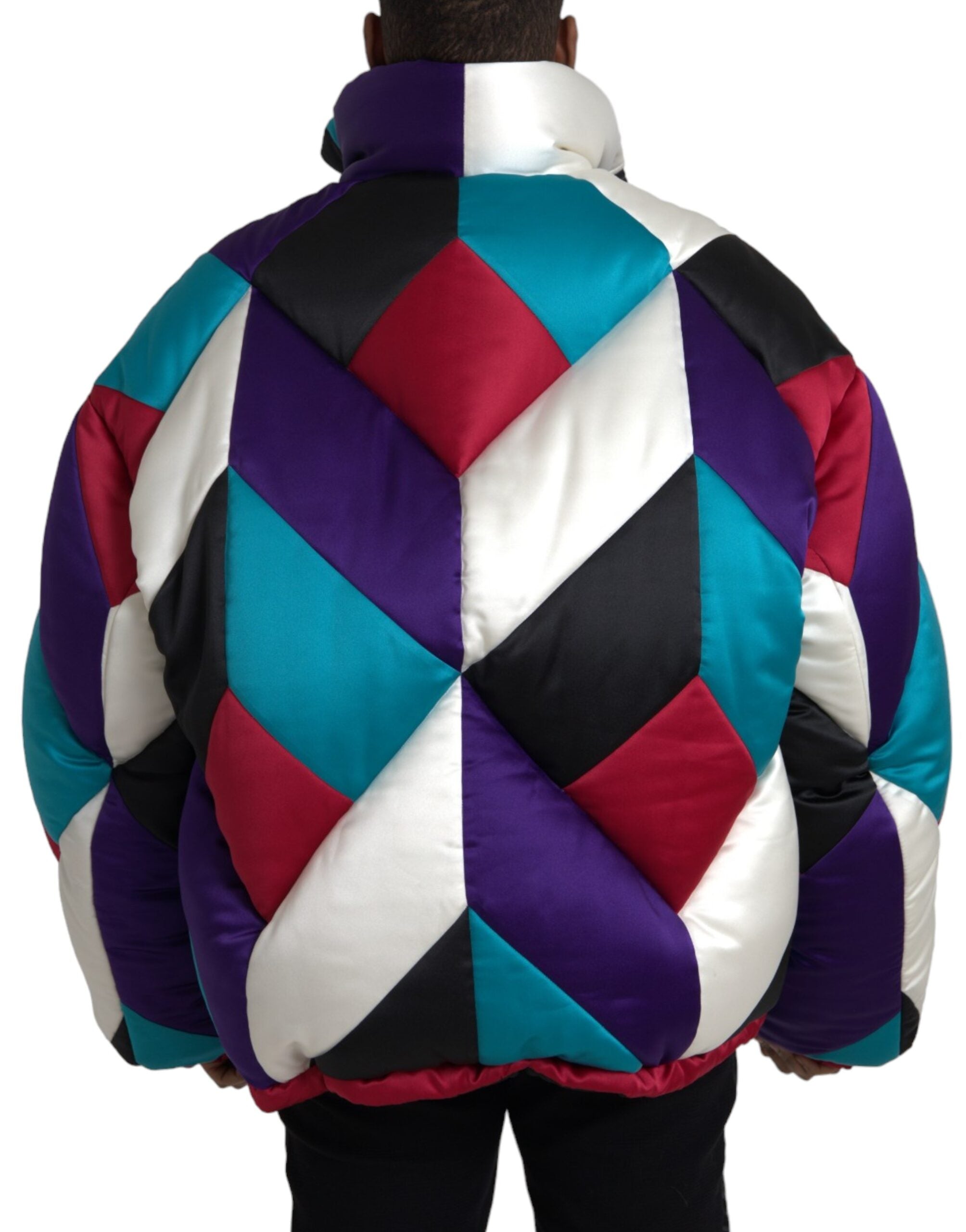 Dolce & Gabbana Multicolored Logo Windbreaker Pillow Jacket-3